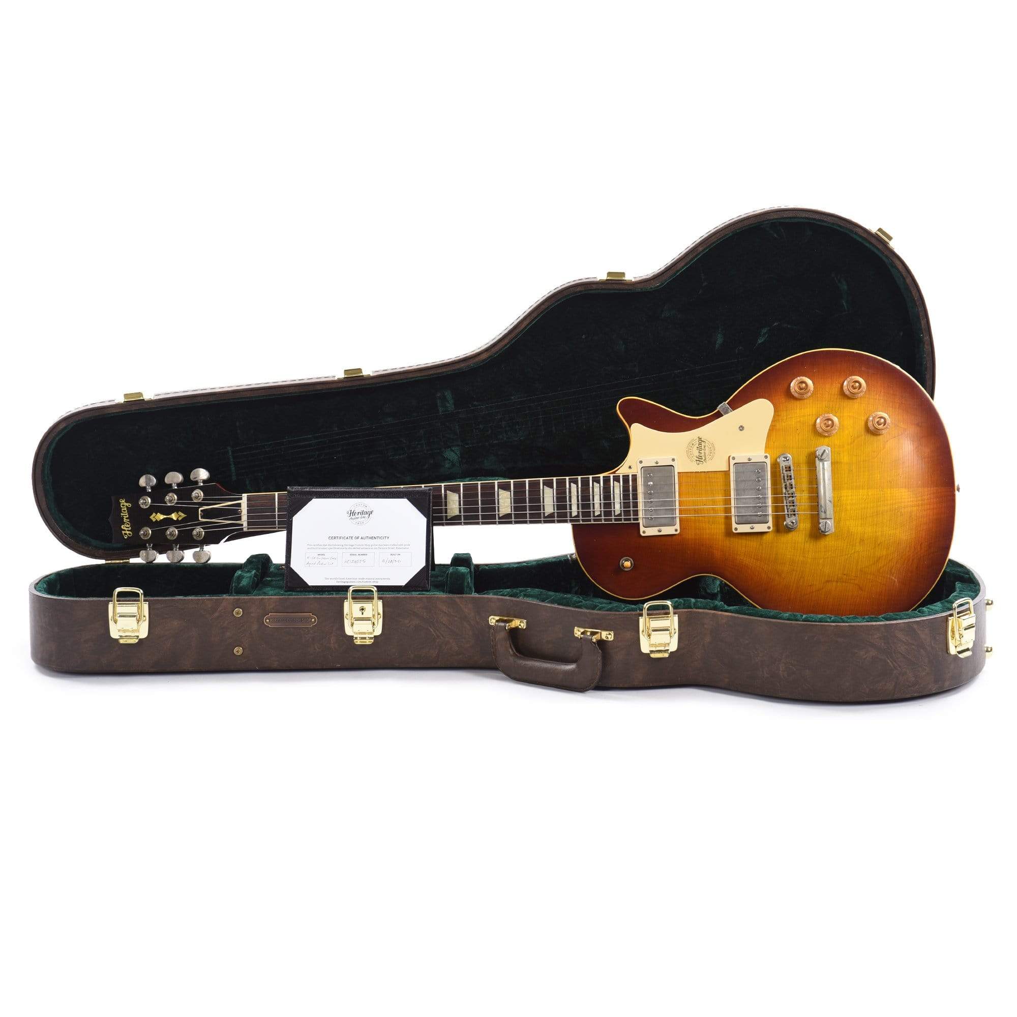 Heritage Custom Shop Core H-150 Plain Top Artisan Aged Tobacco Sunburst Electric Guitars / Solid Body