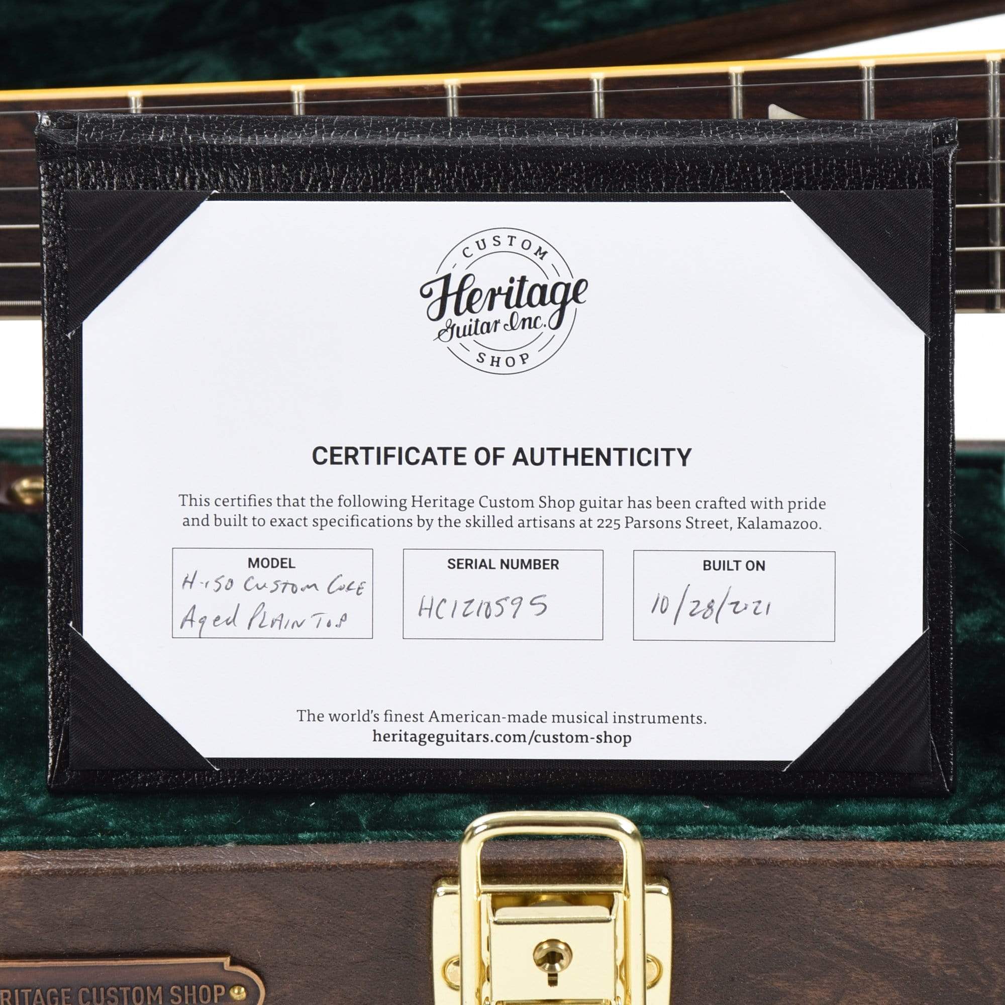 Heritage Custom Shop Core H-150 Plain Top Artisan Aged Tobacco Sunburst Electric Guitars / Solid Body