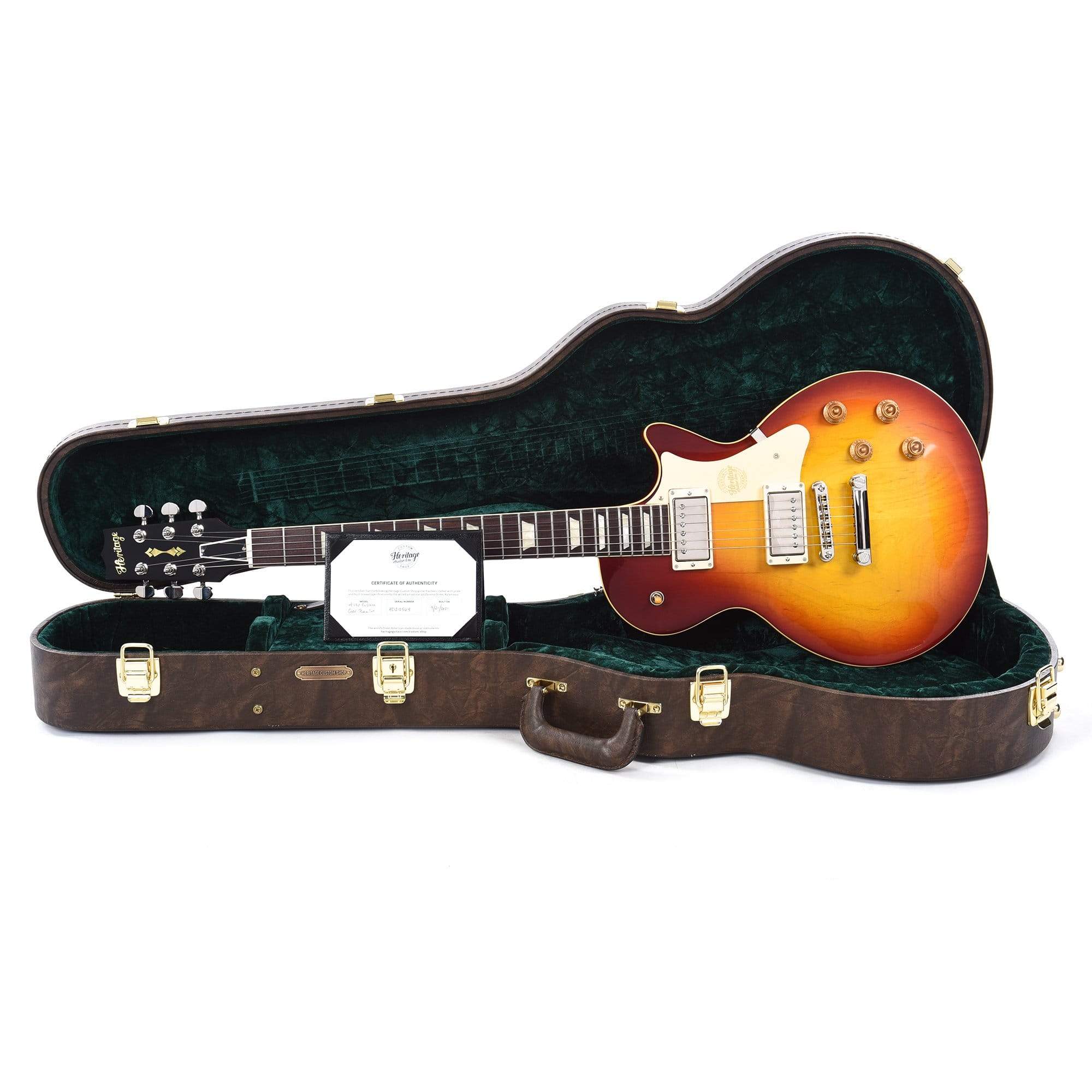 Heritage Custom Shop Core H-150 Plain Top Dark Cherry Sunburst Electric Guitars / Solid Body