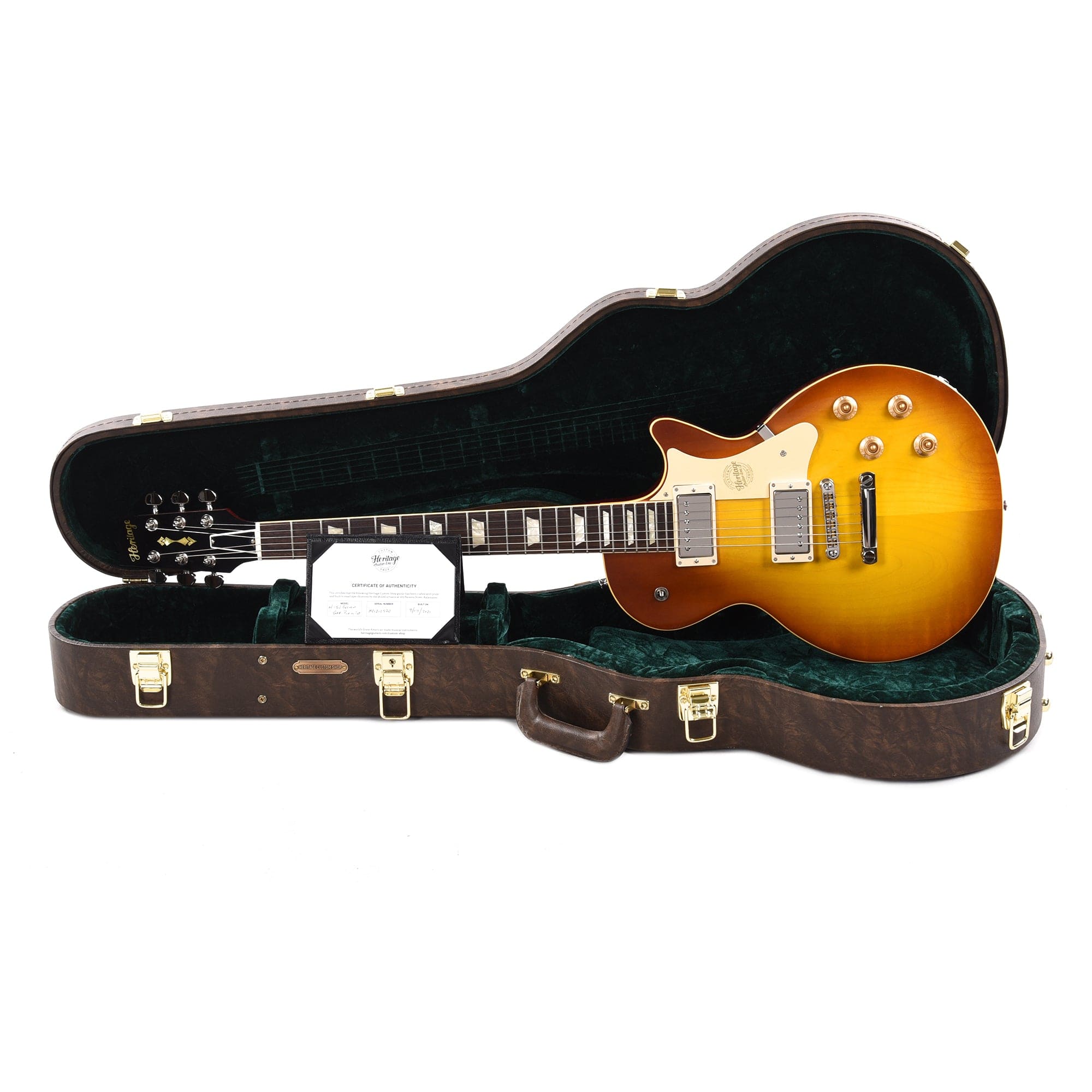 Heritage Custom Shop Core H-150 Plain Top Dirty Lemon Burst Electric Guitars / Solid Body