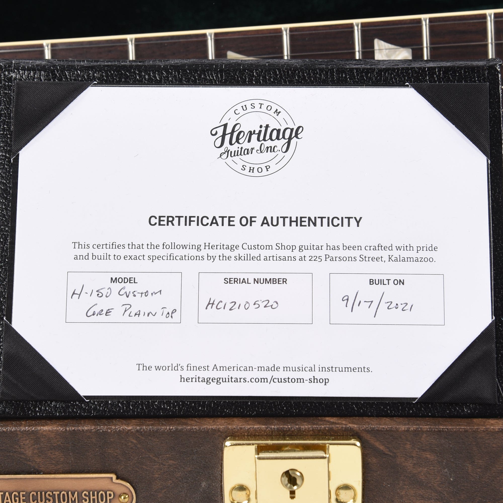 Heritage Custom Shop Core H-150 Plain Top Dirty Lemon Burst Electric Guitars / Solid Body