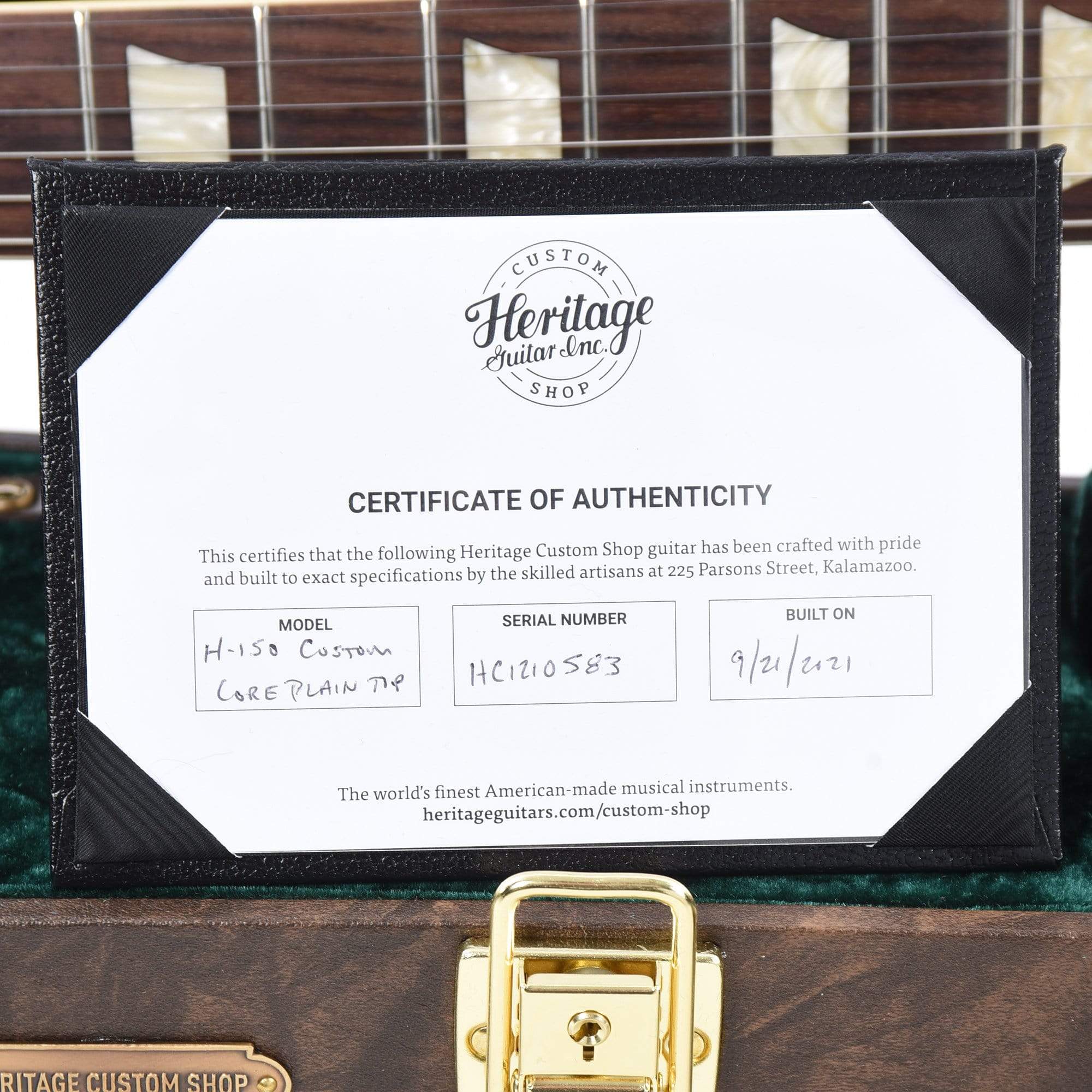 Heritage Custom Shop Core H-150 Plain Top Tobacco Sunburst Electric Guitars / Solid Body