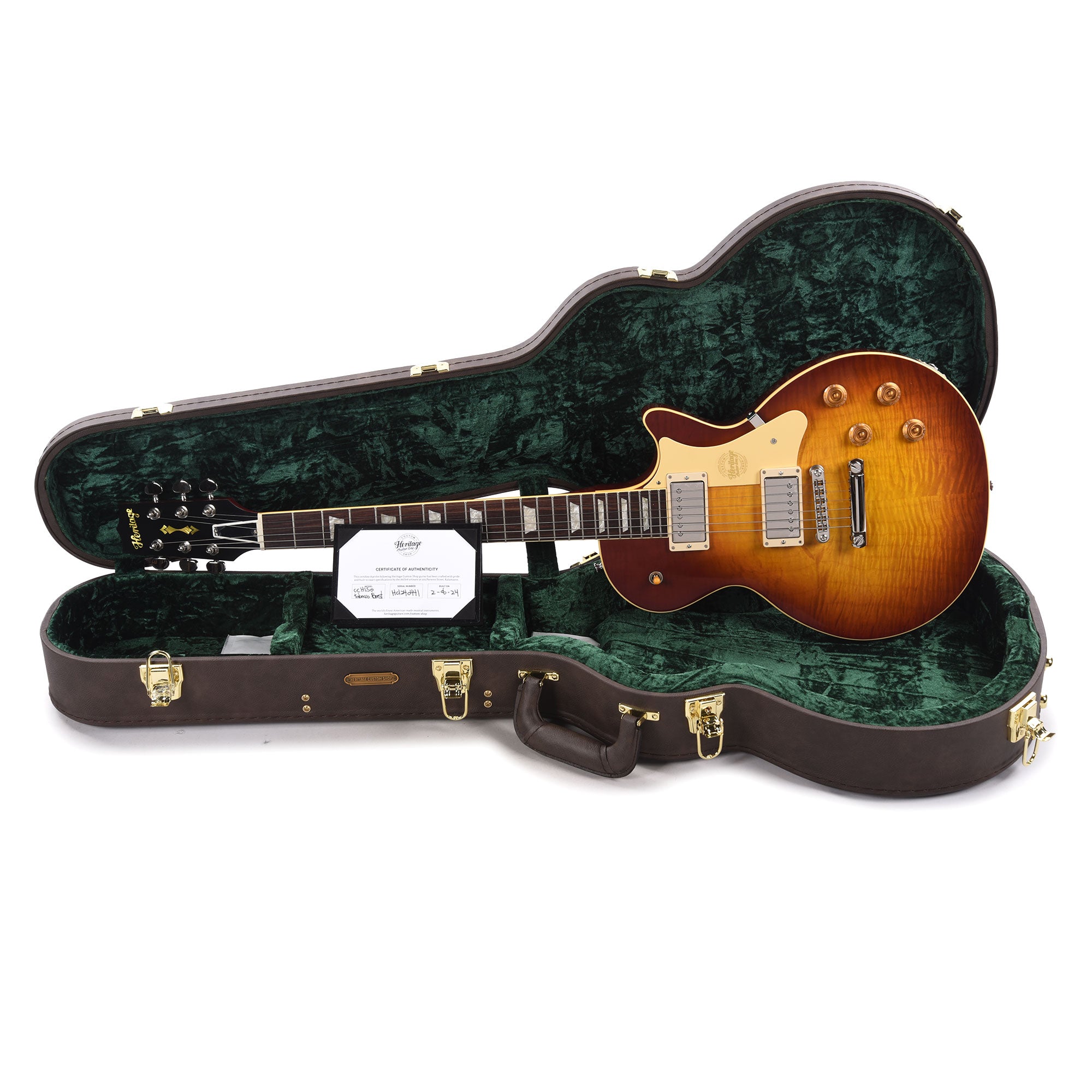 Heritage Custom Shop Core H-150 Tobacco Sunburst w/CME Hand-Selected Top Electric Guitars / Solid Body