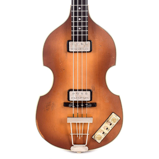 Hofner 1963 Reissue Violin Bass Vintage Aged Sunburst Bass Guitars / 4-String