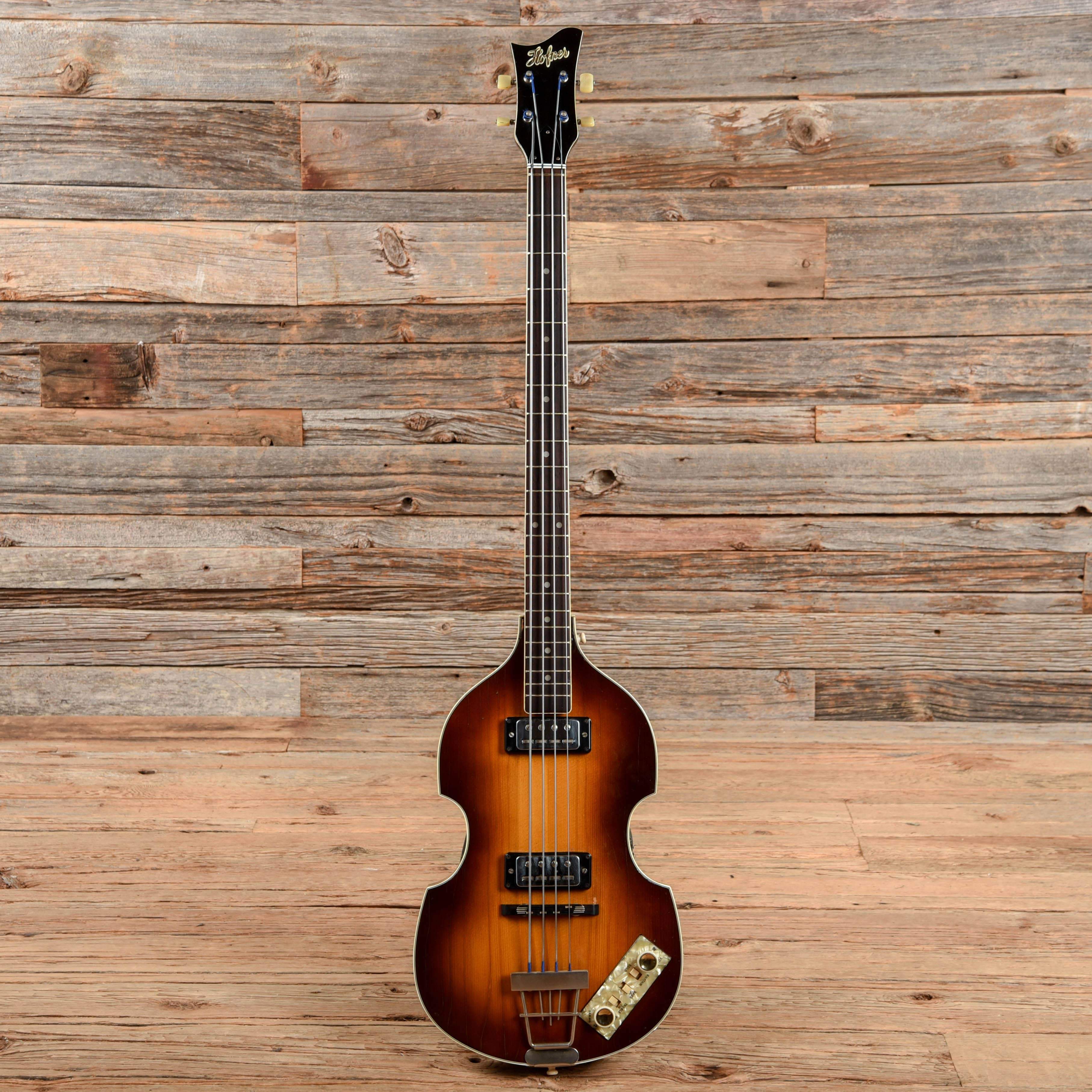 Hofner Violin Bass Sunburst 1960s Bass Guitars / Short Scale