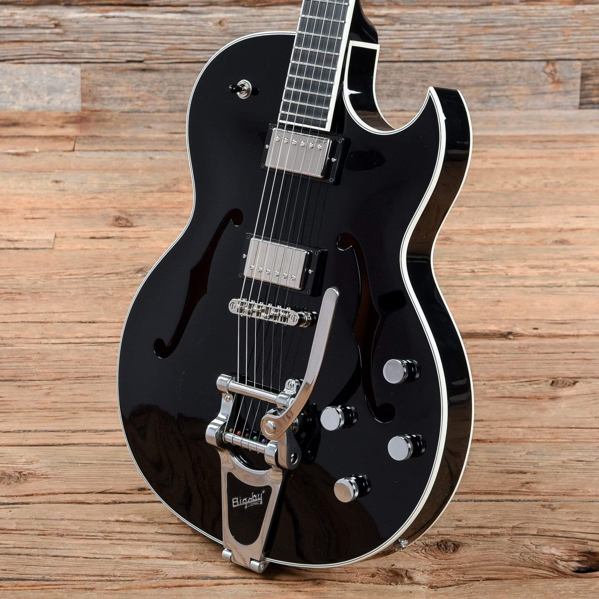 Hofner Gold Label Limited Edition Thin President Florentine Black 2017 Electric Guitars / Hollow Body