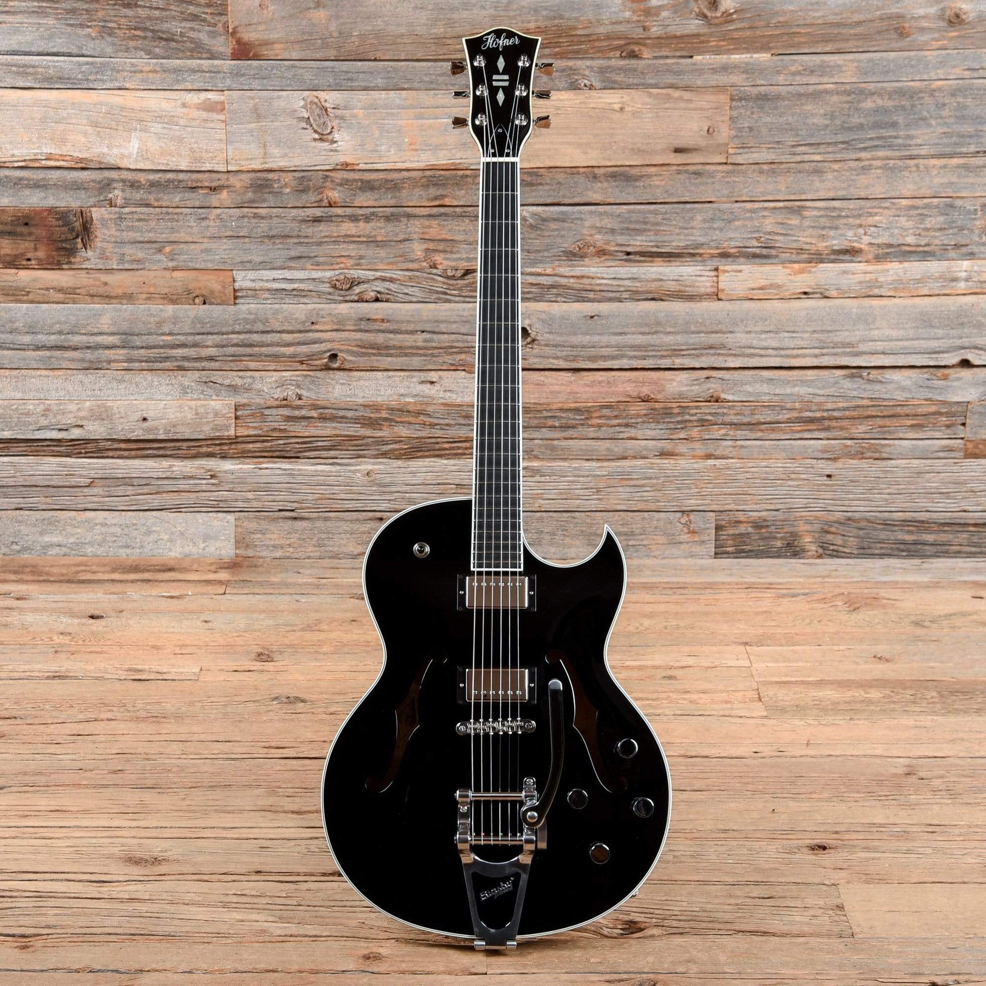 Hofner Gold Label Limited Edition Thin President Florentine Black 2017 Electric Guitars / Hollow Body