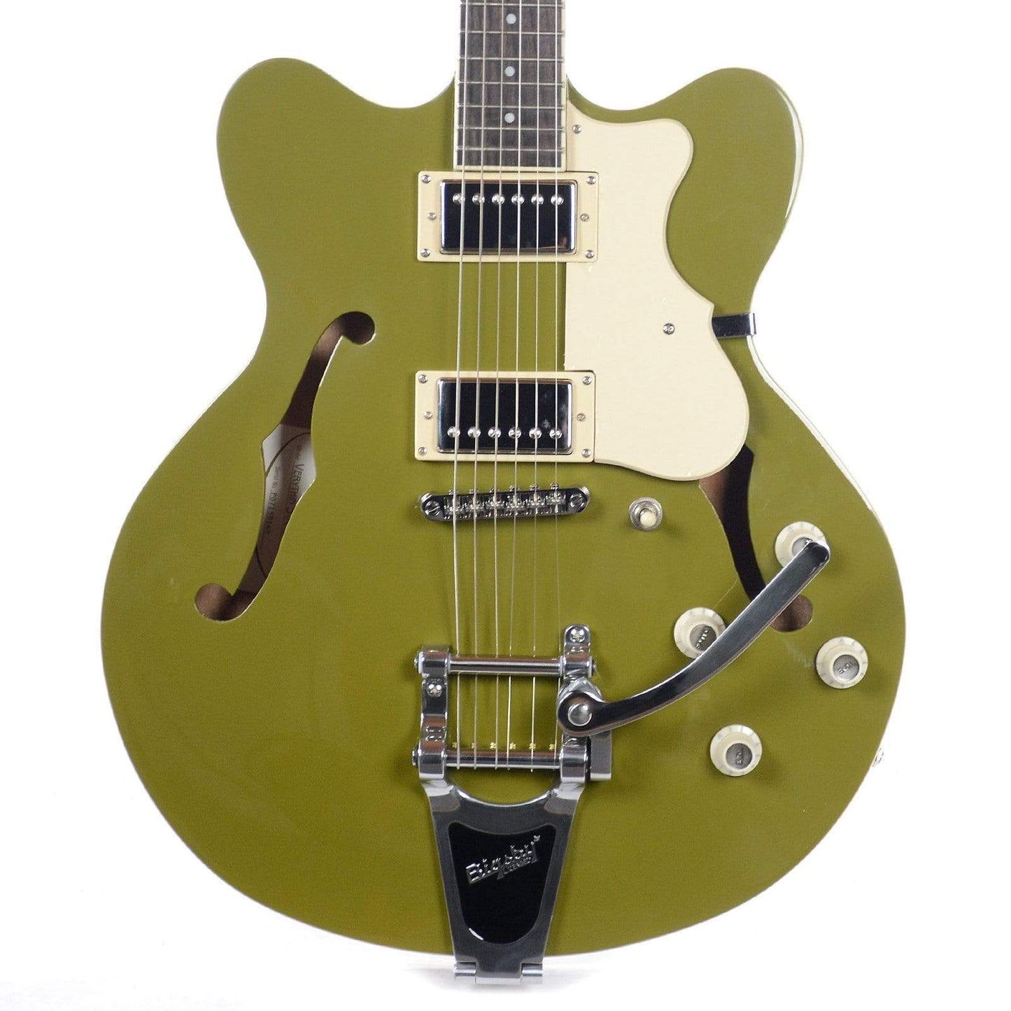 Hofner Contemporary Verythin Olive Green w/Bigsby Electric Guitars / Semi-Hollow