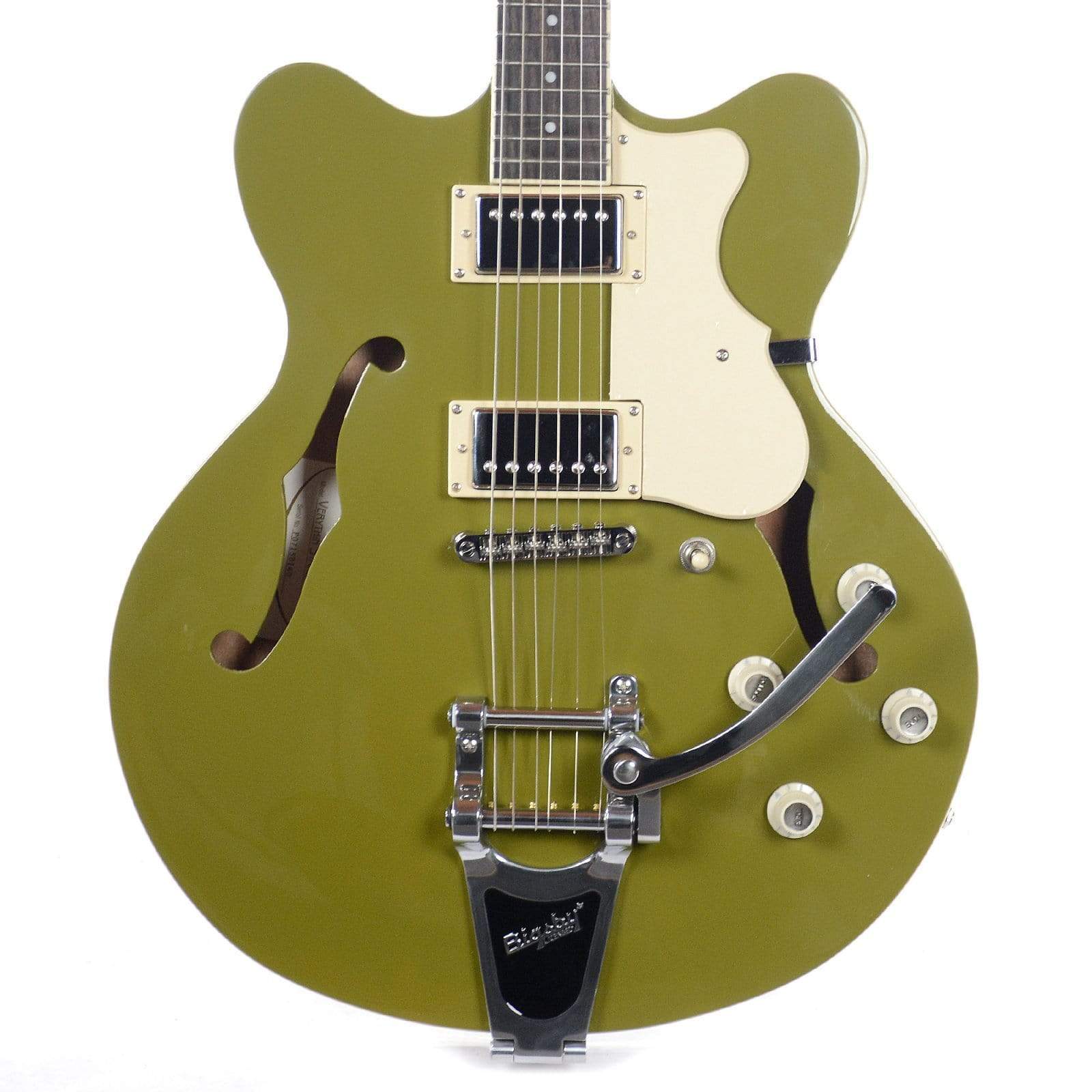 Hofner Contemporary Verythin Olive Green w/Bigsby Electric Guitars / Semi-Hollow