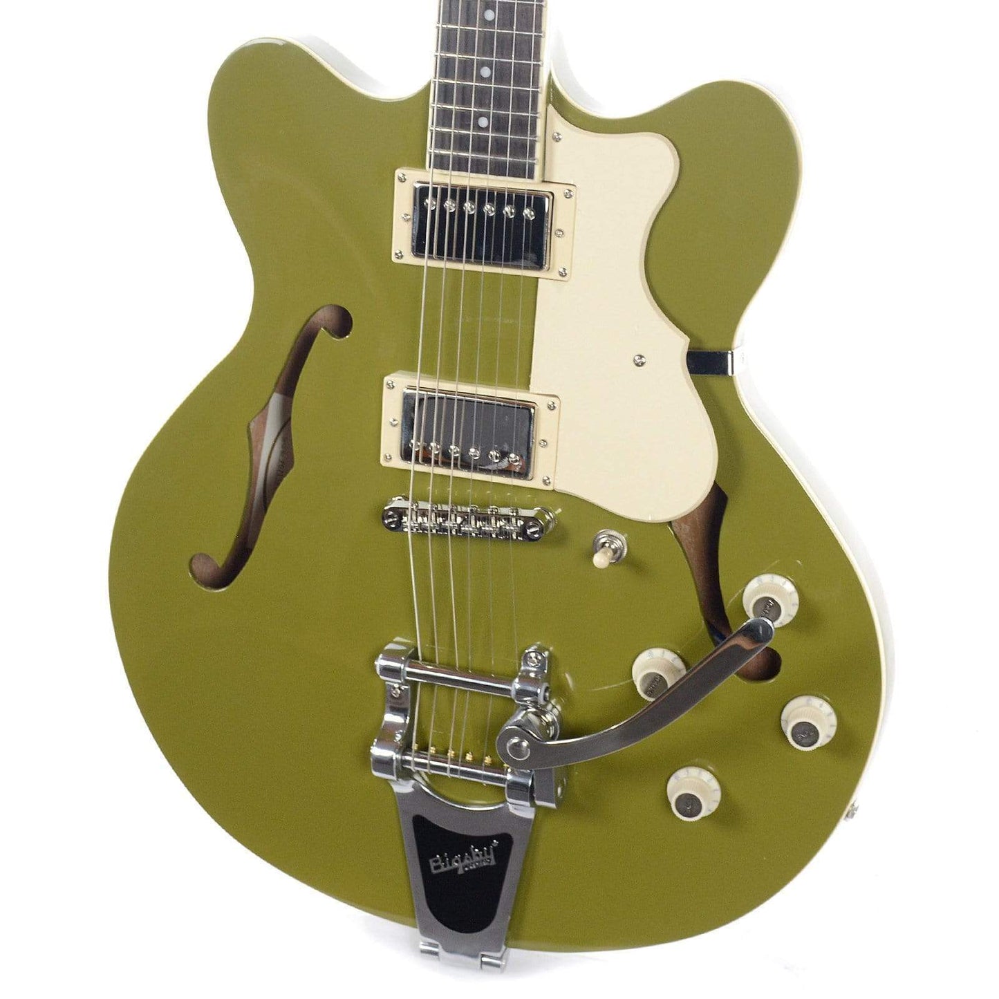 Hofner Contemporary Verythin Olive Green w/Bigsby Electric Guitars / Semi-Hollow