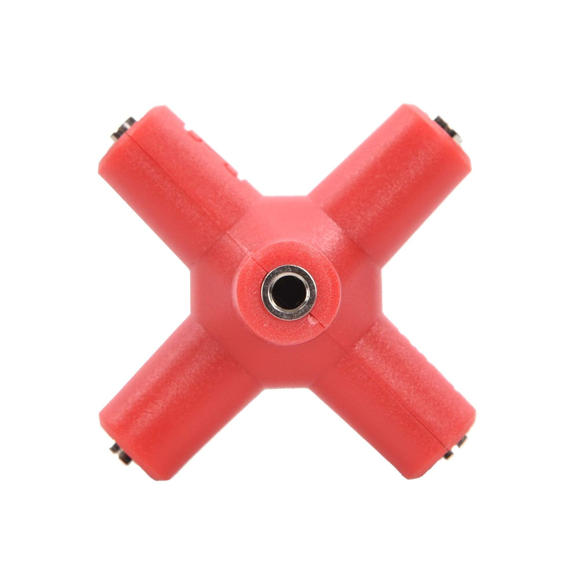 Hosa Knucklebones 1-5 Signal Splitter 3.5 mm Red (6 Pack) Accessories / Cables