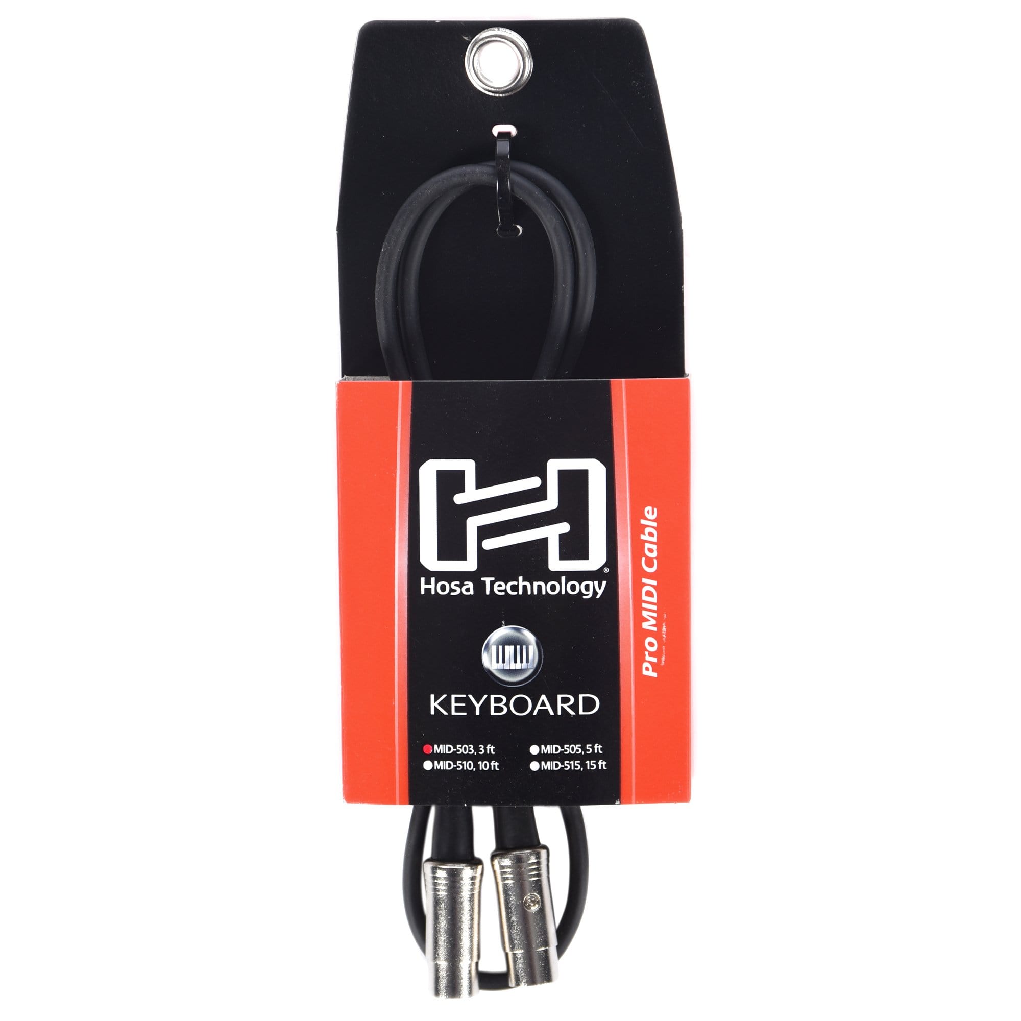 Hosa Pro MIDI Cable Serviceable 5-pin DIN to DIN 3 ft Accessories / Cables