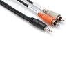Hosa Stereo Breakout Cable CMR-215 3.5mm TRS-M to Dual RCA-M 15' Accessories / Cables