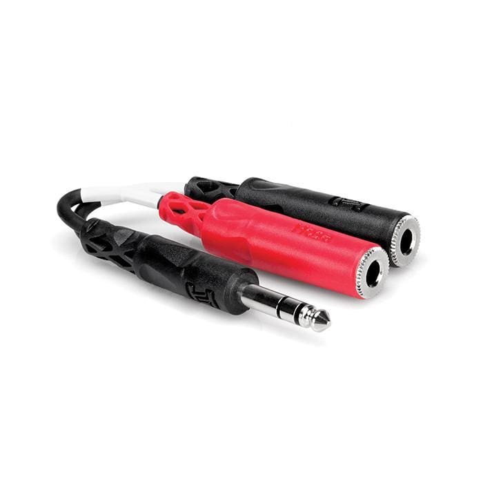 Hosa Technology 6" Stereo 1/4" Male to Two Mono 1/4" Female Y-Cable Accessories / Cables