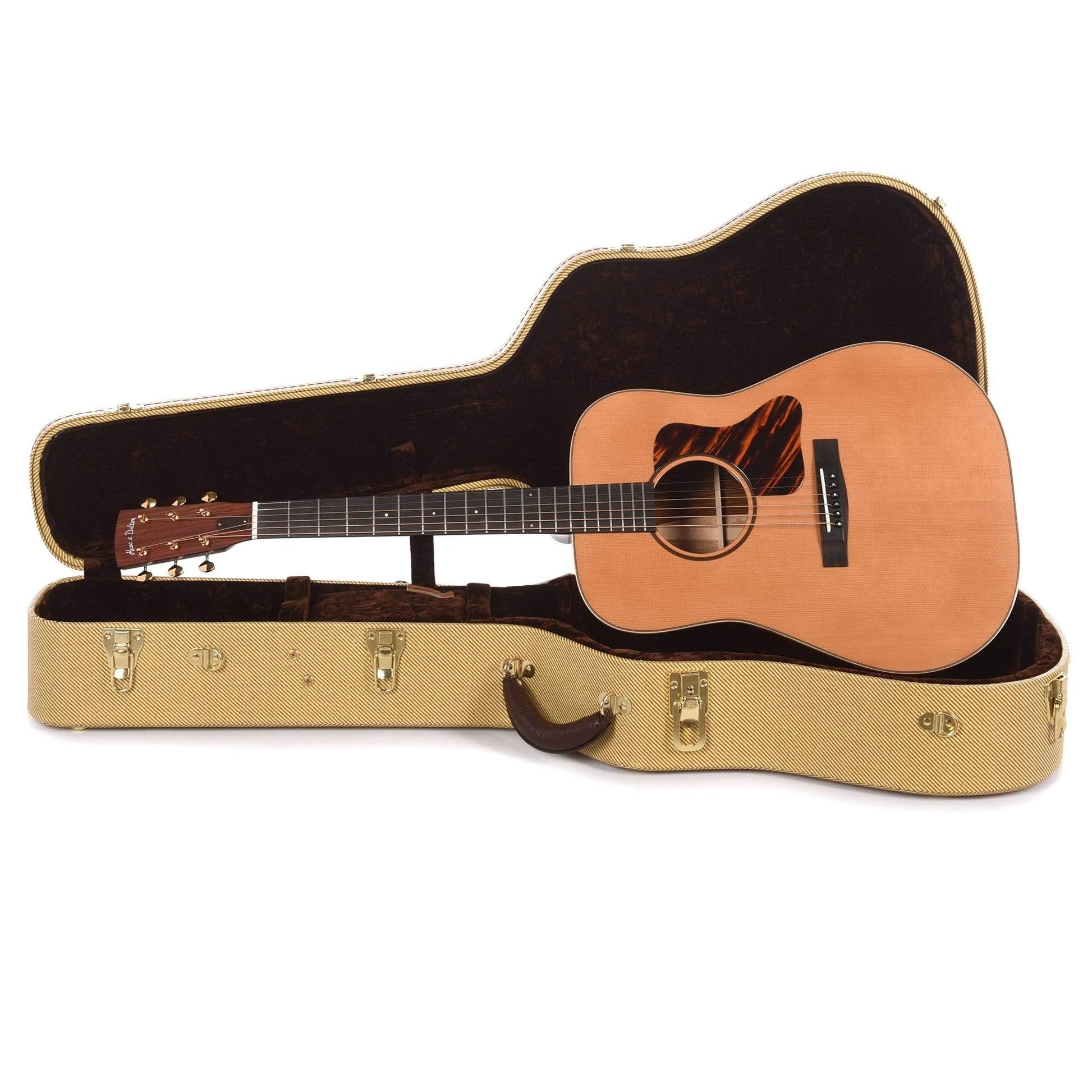 Huss & Dalton Custom Dreadnought Red Spruce/Cocobolo w/Firestripe Pickguard  & Gold Waverly Tuners Acoustic Guitars / Dreadnought