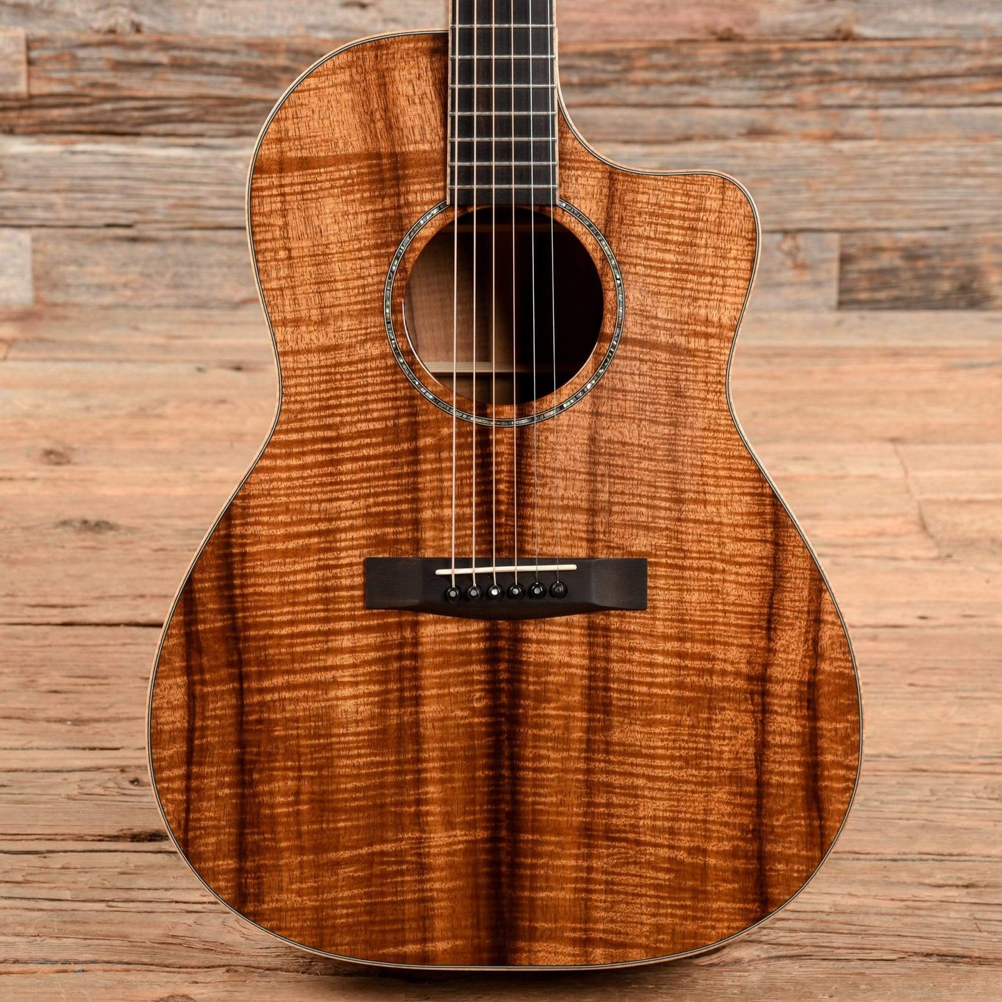 Huss & Dalton Custom CM Koa Natural 2009 Acoustic Guitars / OM and Auditorium
