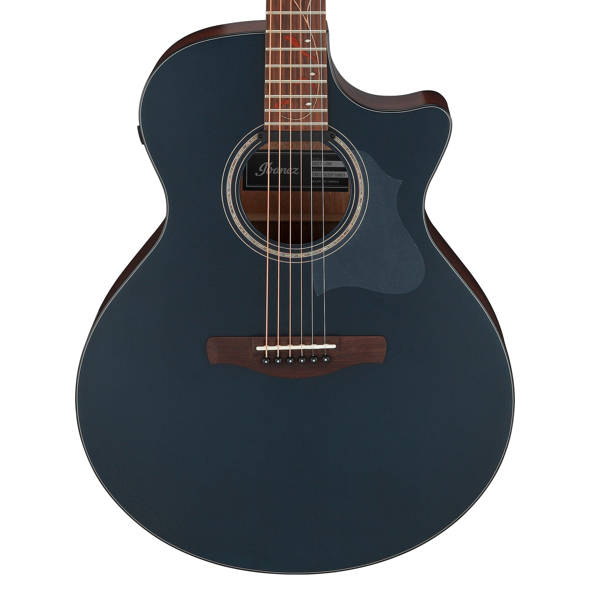 Ibanez AE275DBF Acoustic Guitar Dark Tide Blue Flat Acoustic Guitars / Built-in Electronics