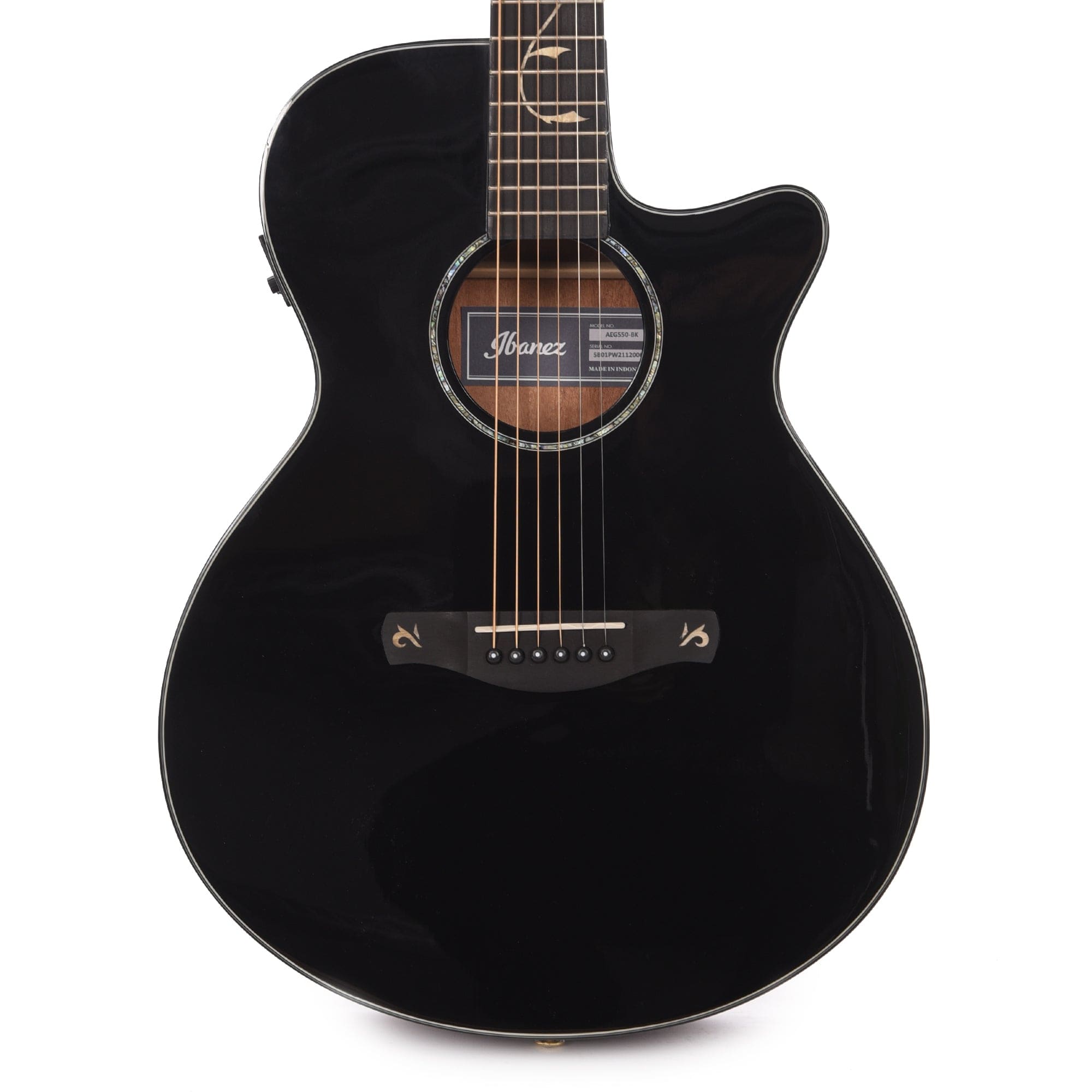 Ibanez AEG550 AEG Acoustic-Electric Spruce/Bocote Black Acoustic Guitars / Built-in Electronics