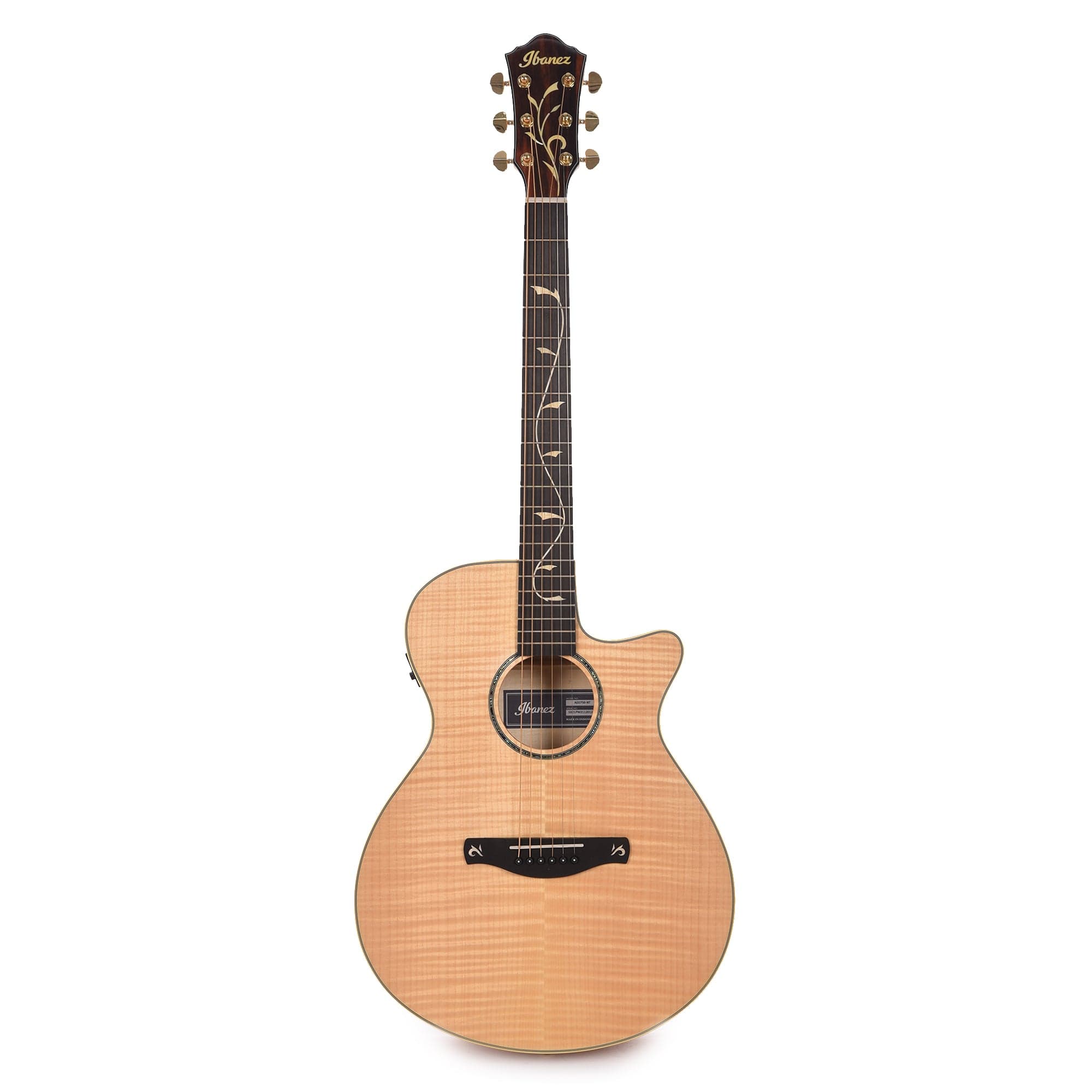 Ibanez AEG750 AEG Acoustic-Electric Flamed Maple Natural Acoustic Guitars / Built-in Electronics
