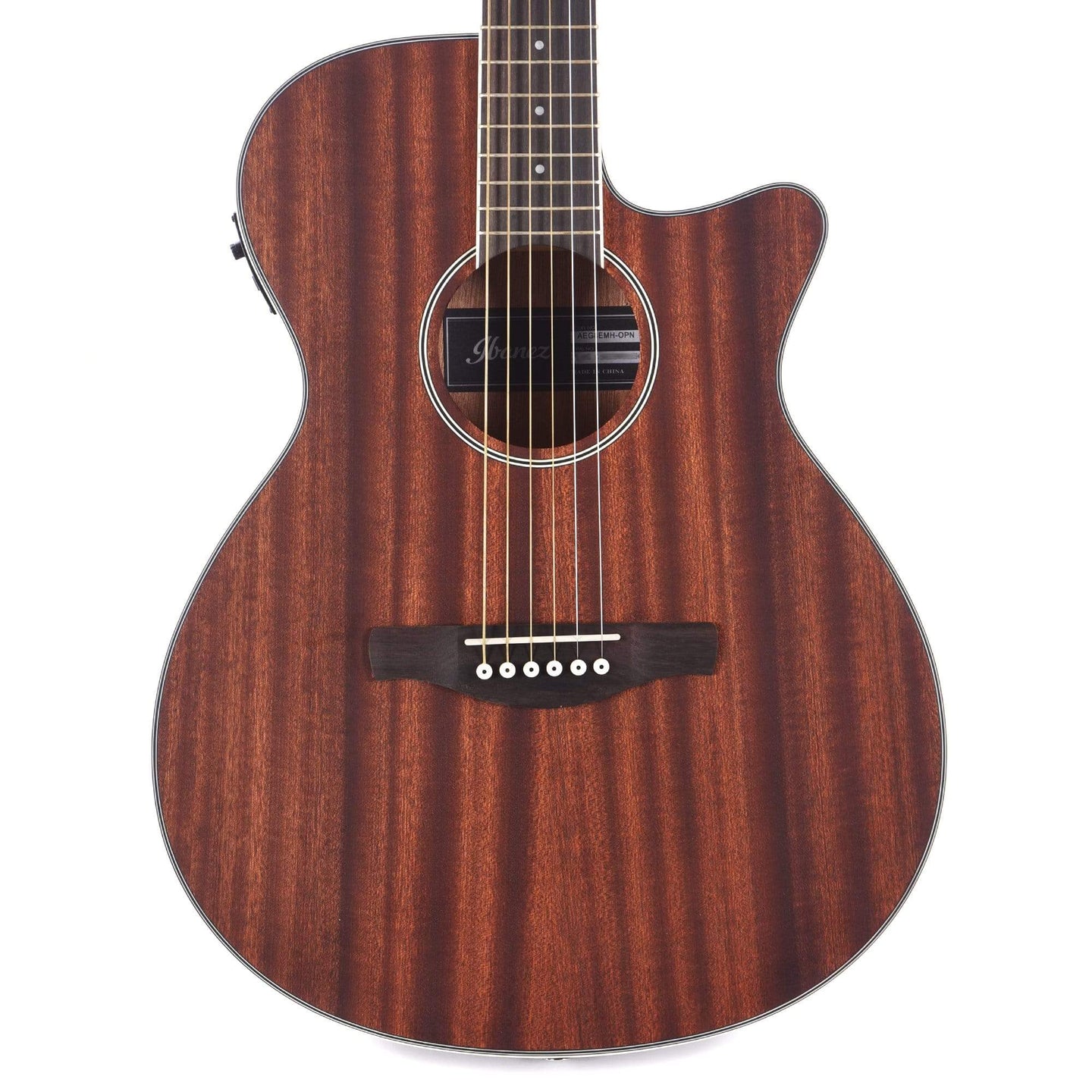 Ibanez AEG8EMH AE Series Acoustic/Electric Cutaway Sapele Open Pore Na ...