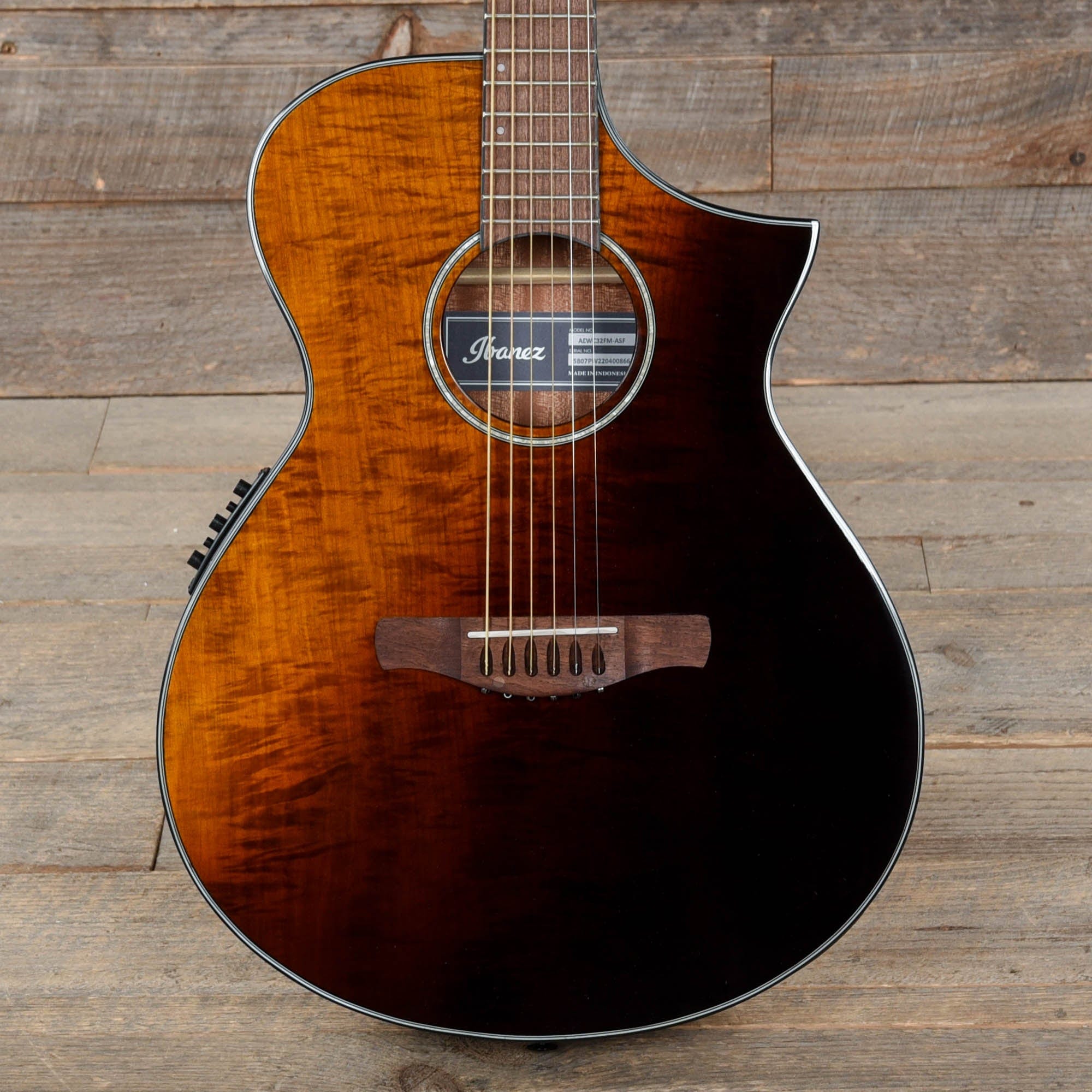 Ibanez AEWC32FM AE Acoustic Guitar Amber Sunset Fade Gloss – Chicago ...