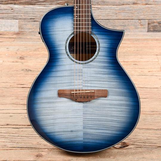 Ibanez AEWC400 AEWC Acoustic Guitar Indigo Blue Burst Gloss 2019 Acoustic Guitars / Built-in Electronics