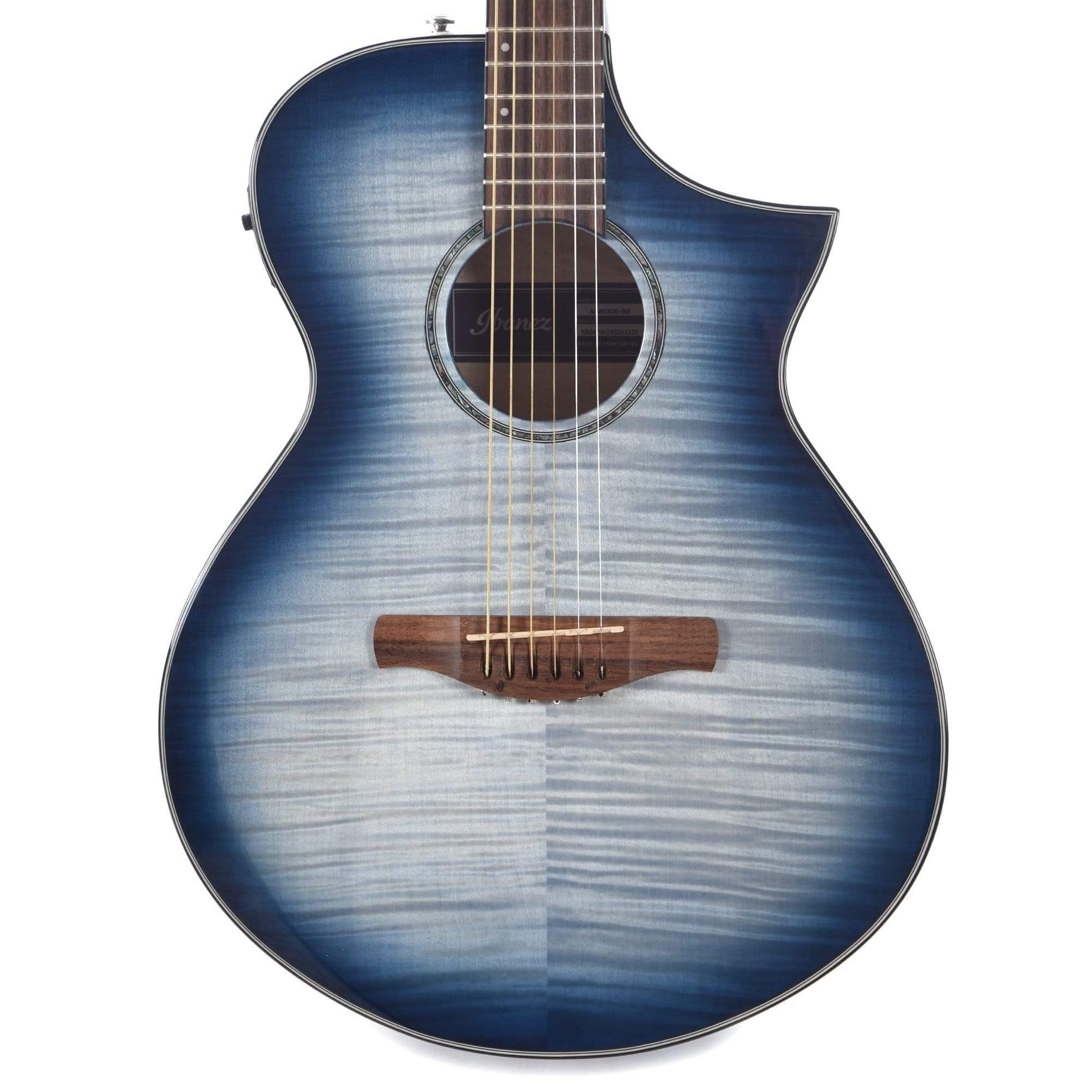 Ibanez AEWC400 AEWC Acoustic Guitar Indigo Blue Burst Gloss Acoustic Guitars / Built-in Electronics