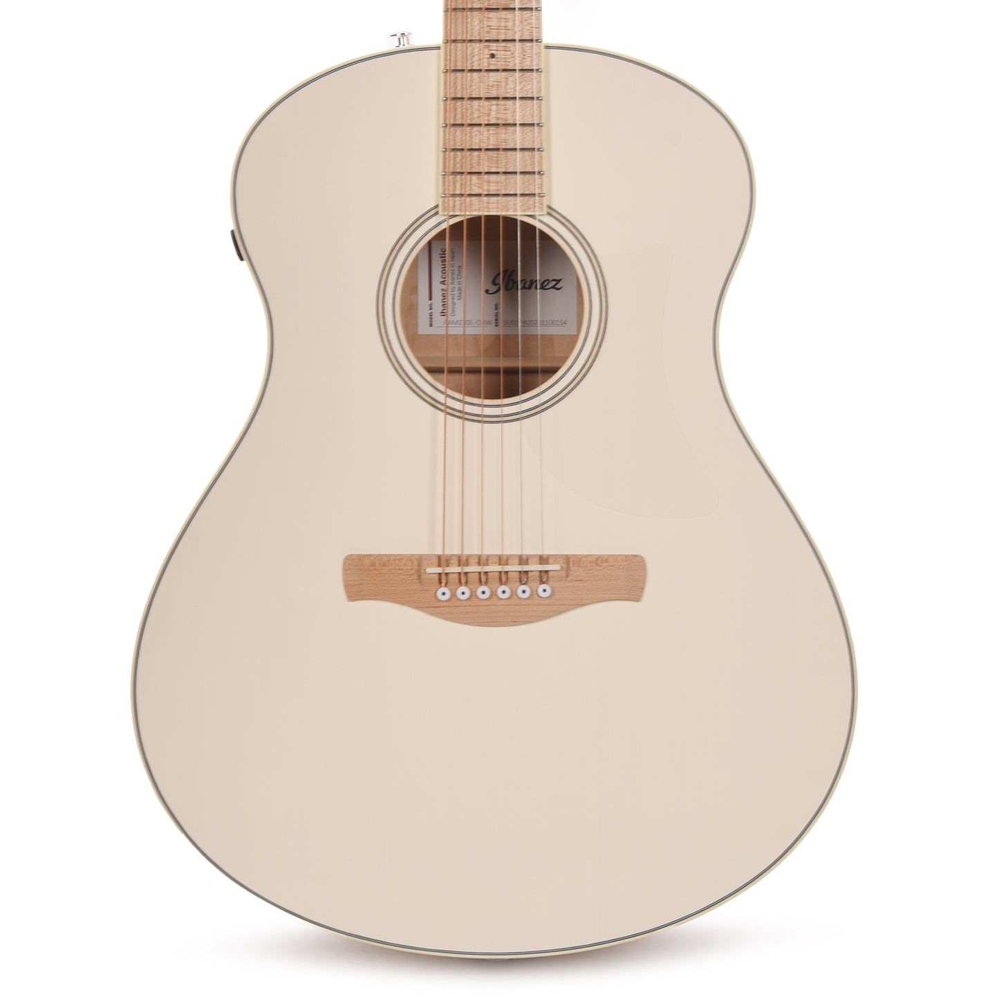 Ibanez AAM370EOAW Acoustic-Electric Guitar Open Pore Antique White Acoustic Guitars / Classical