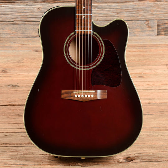 Ibanez Artwood AW-20CE Transparent Red Acoustic Guitars / Dreadnought