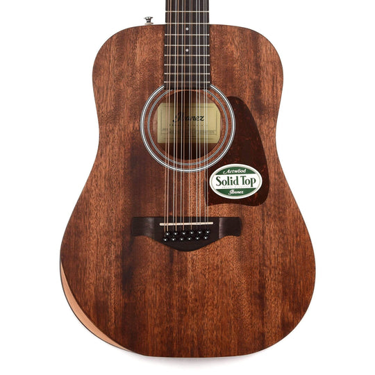 Ibanez AW5412JR Artwood Dreadnought Junior Solid Sitka/Okoume Open Pore Natural Acoustic Guitars / Dreadnought
