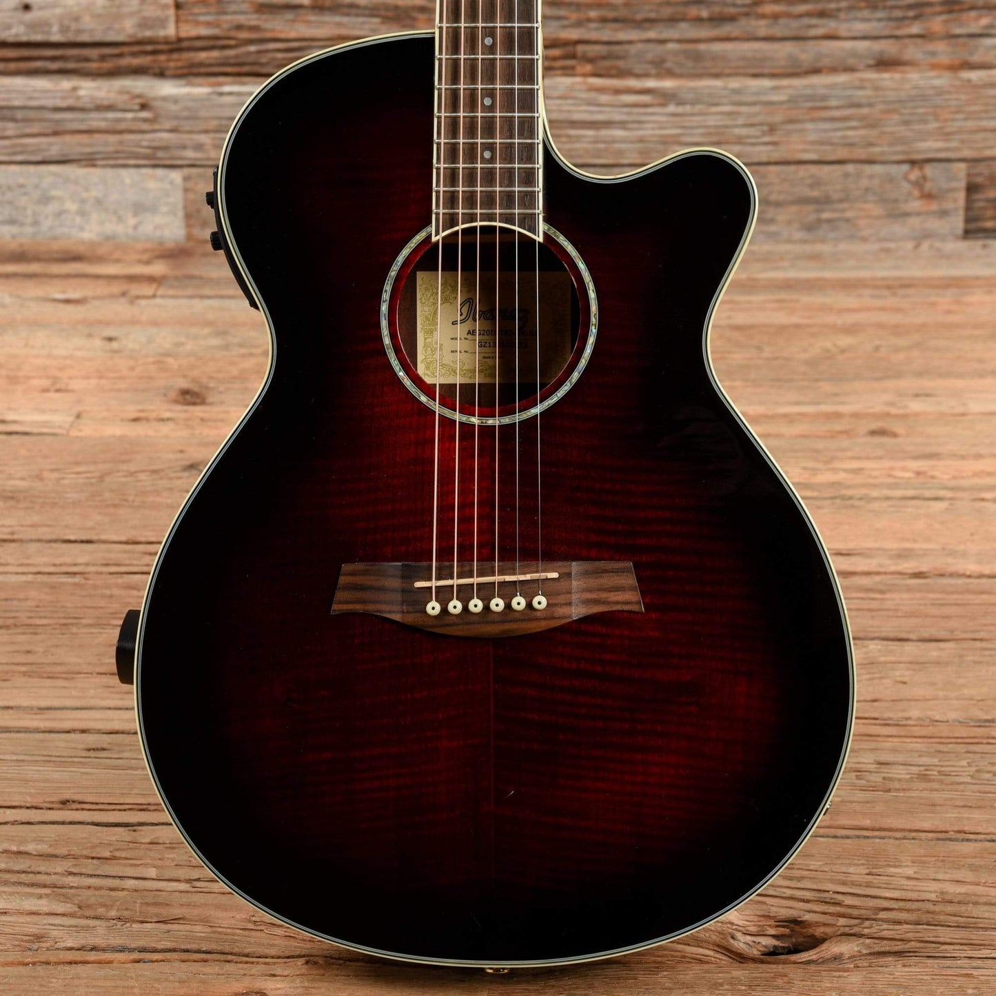 Ibanez AEG20II Transparent Red Sunburst 2013 Acoustic Guitars / OM and Auditorium