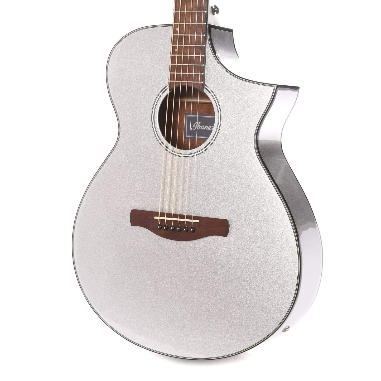 Ibanez AEWC10 Acoustic Silver High Gloss Acoustic Guitars / OM and Auditorium