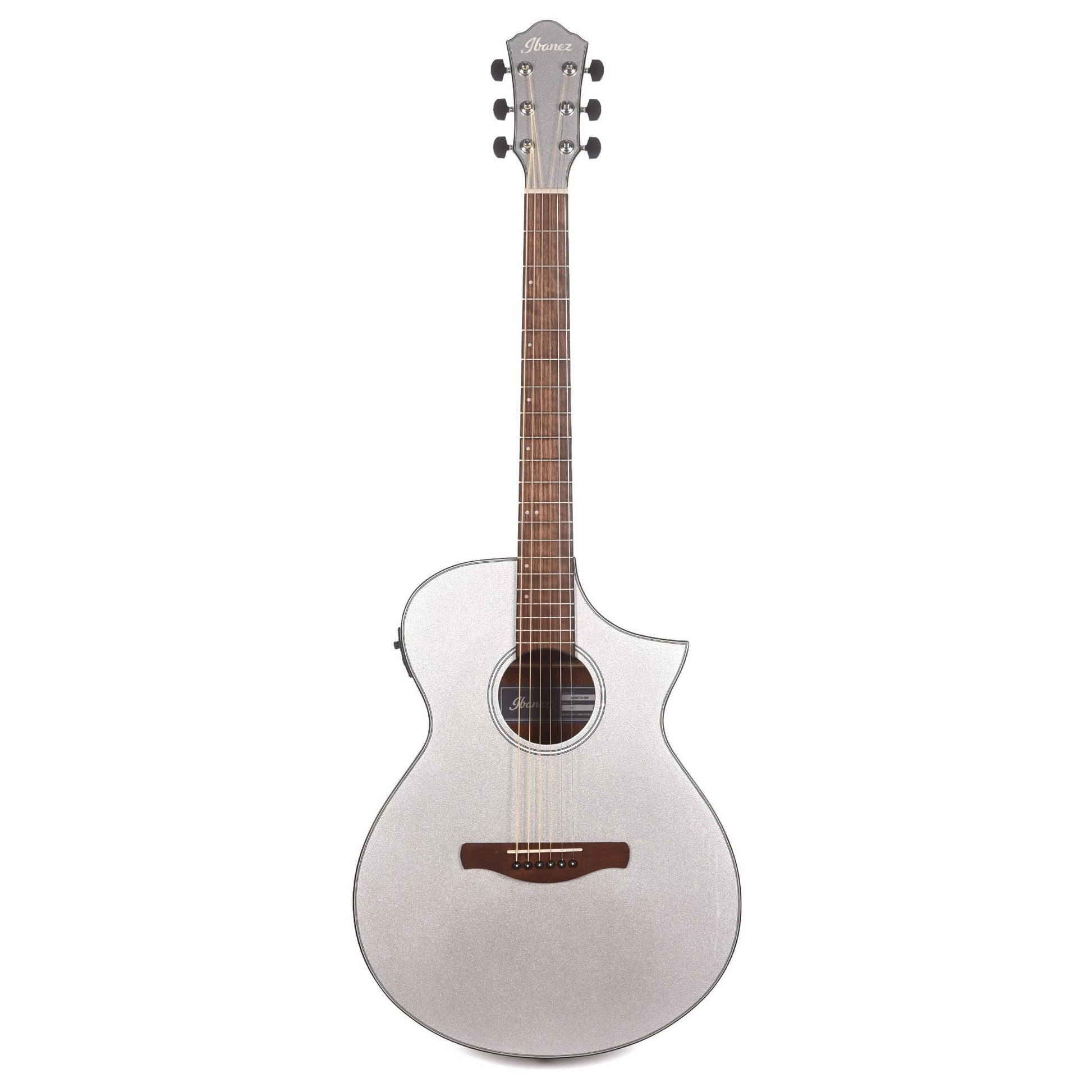 Ibanez AEWC10 Acoustic Silver High Gloss Acoustic Guitars / OM and Auditorium
