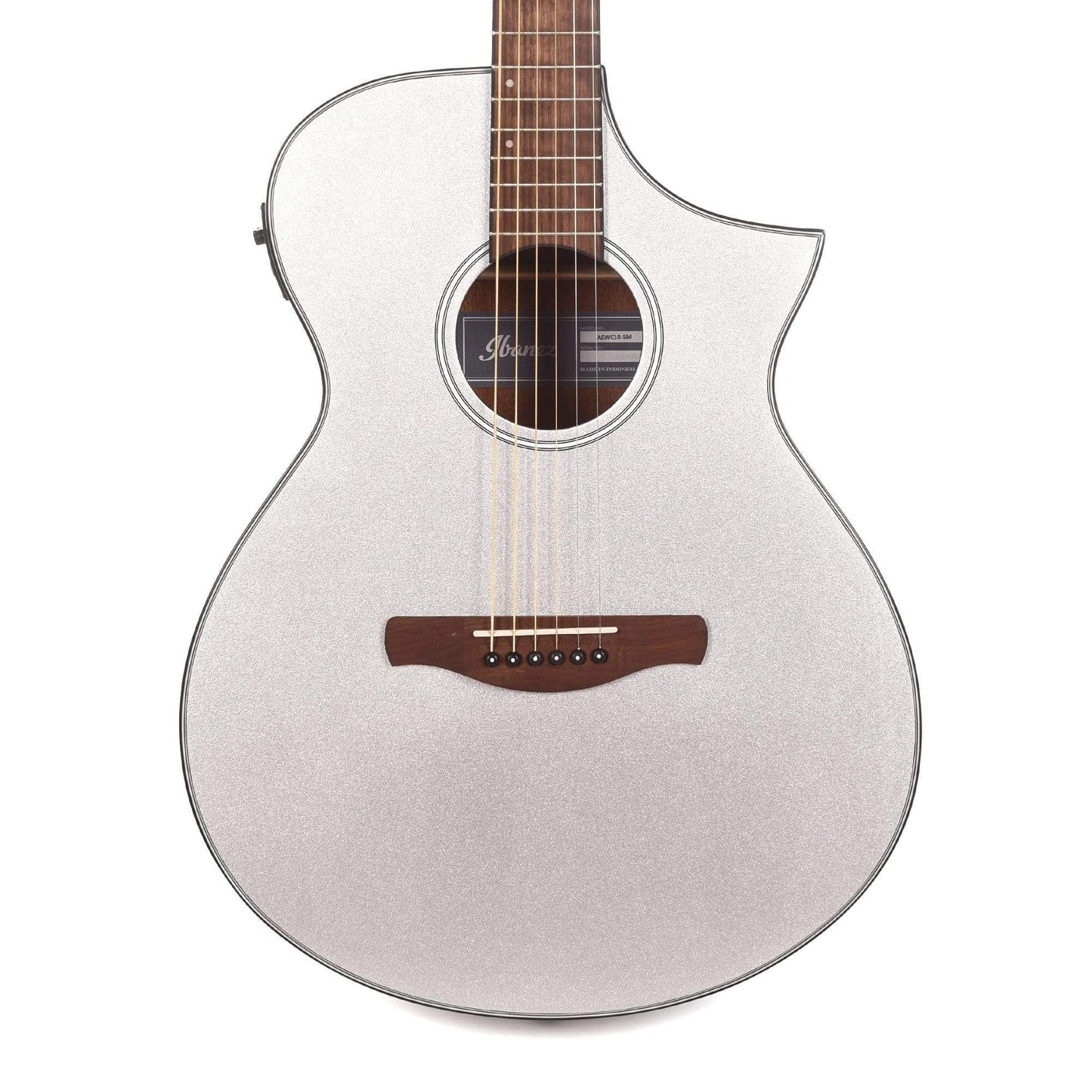 Ibanez AEWC10 Acoustic Silver High Gloss Acoustic Guitars / OM and Auditorium