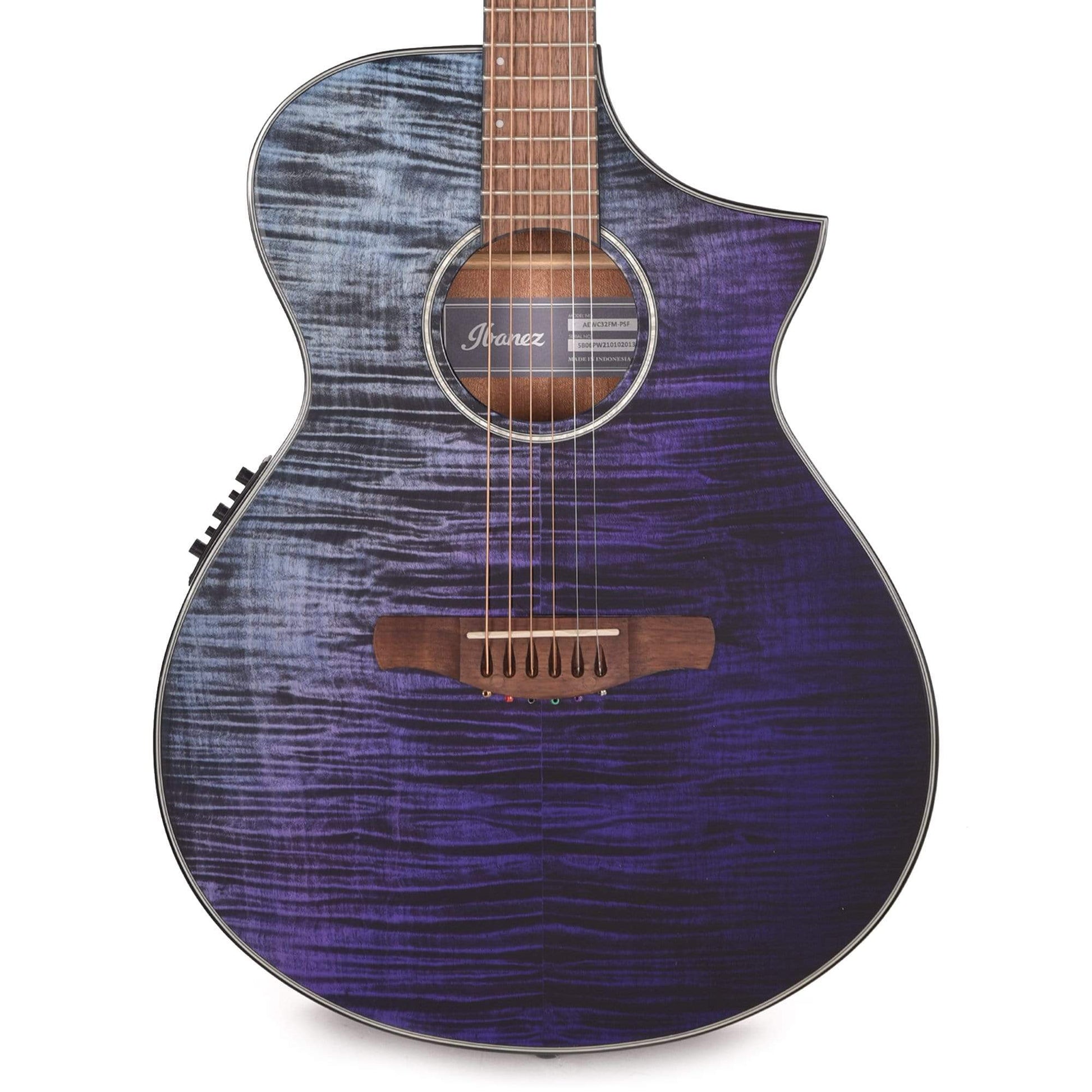 Ibanez AEWC32FM Acoustic Purple Sunset Fade High Gloss Acoustic Guitars / Parlor