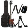 Ibanez TMB100 Talman Bass Black Bundle w/ Ibanez Gig Bag, Stand, Tuner and Strap Bass Guitars / 4-String