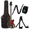 Ibanez TMB100 Talman Bass Walnut Flat Bundle w/ Ibanez Gig Bag, Stand, Tuner and Strap Bass Guitars / 4-String