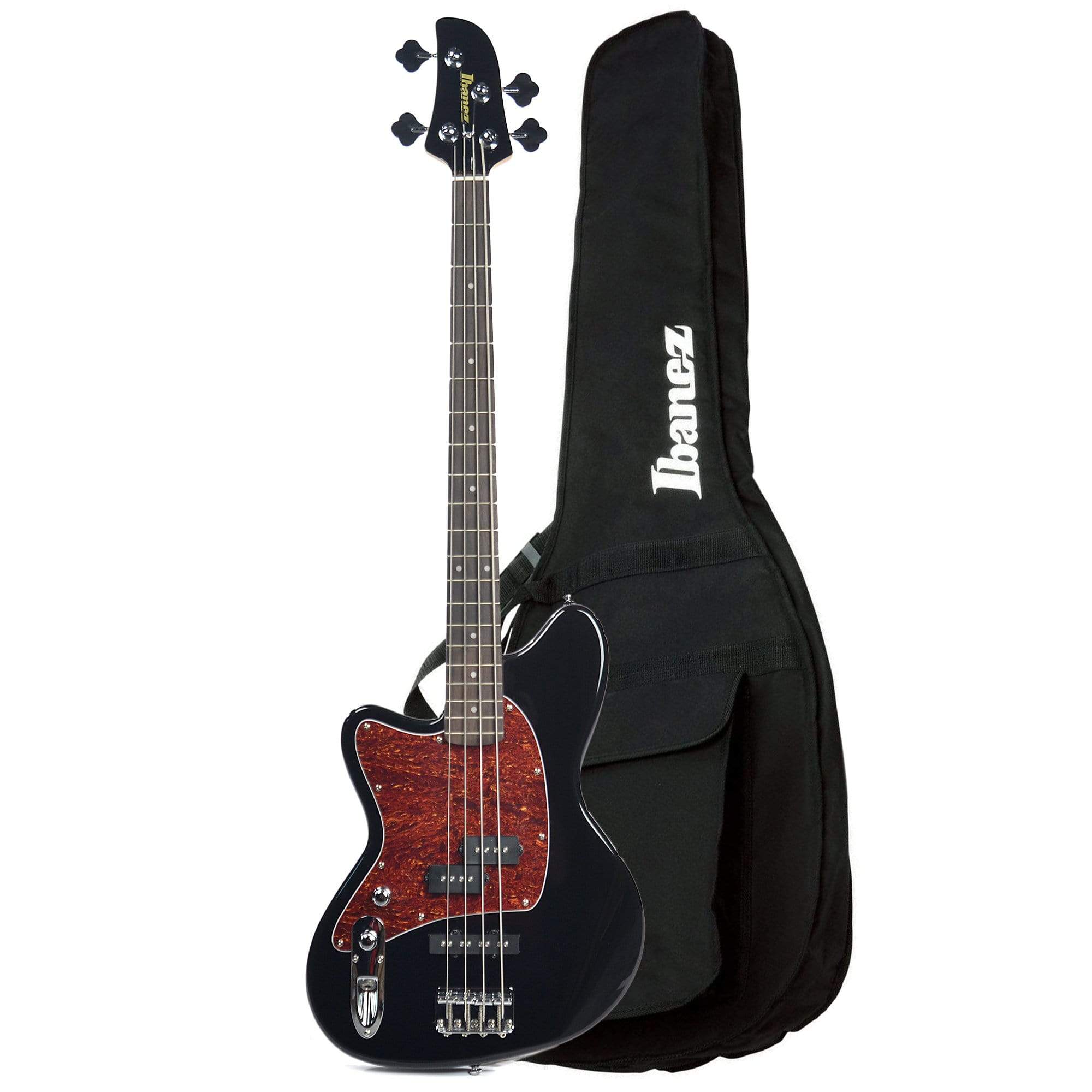 Ibanez TMB100LBK Talman Bass Black LEFTY and IBB101BK Gig Bag Bundle Bass Guitars / 4-String