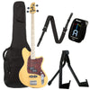 Ibanez TMB100M Talman Bass Mustard Yellow Flat Bundle w/ Ibanez Gig Bag, Stand, Tuner and Strap Bass Guitars / 4-String