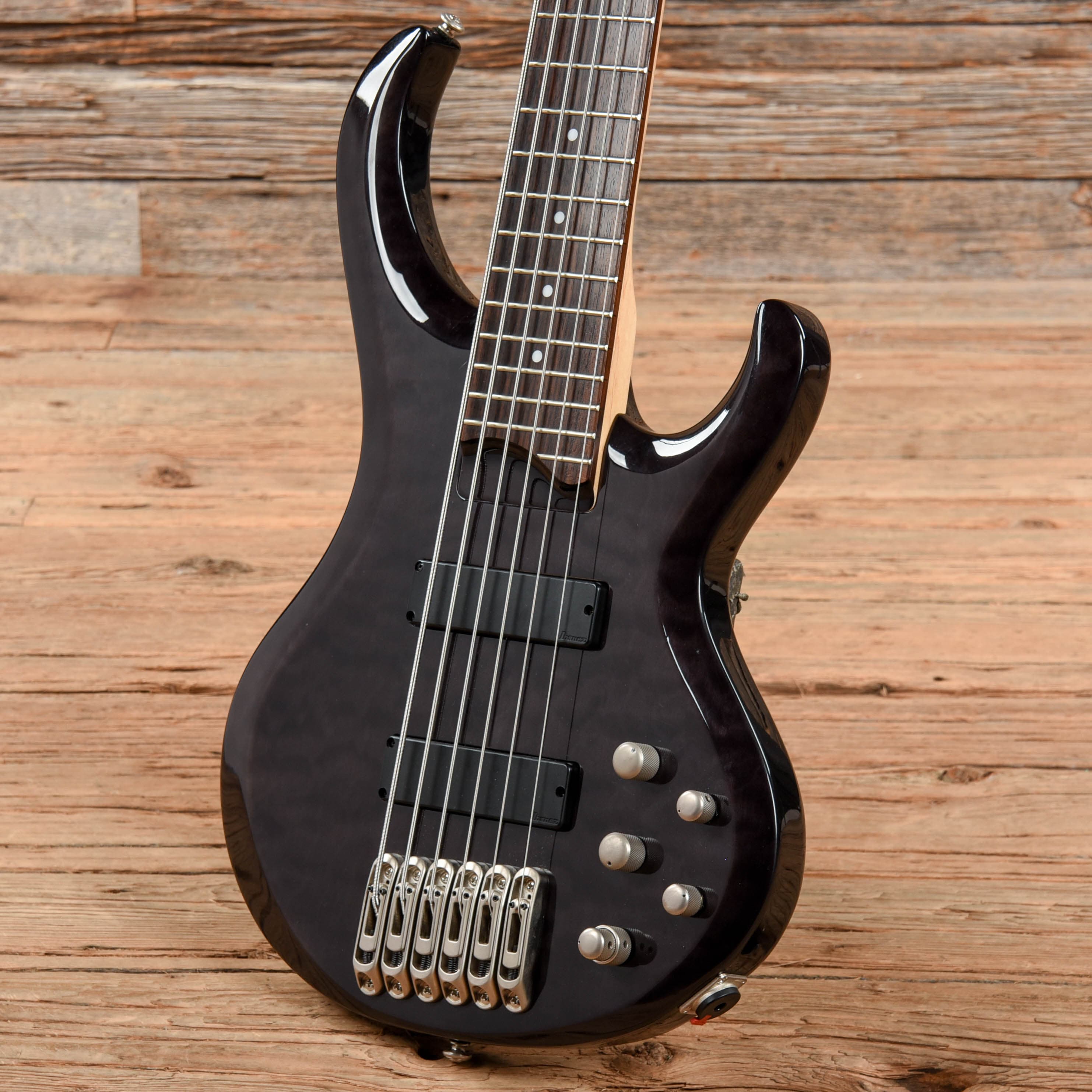 Ibanez BTB406QM 6-String Bass Transparent Black – Chicago
