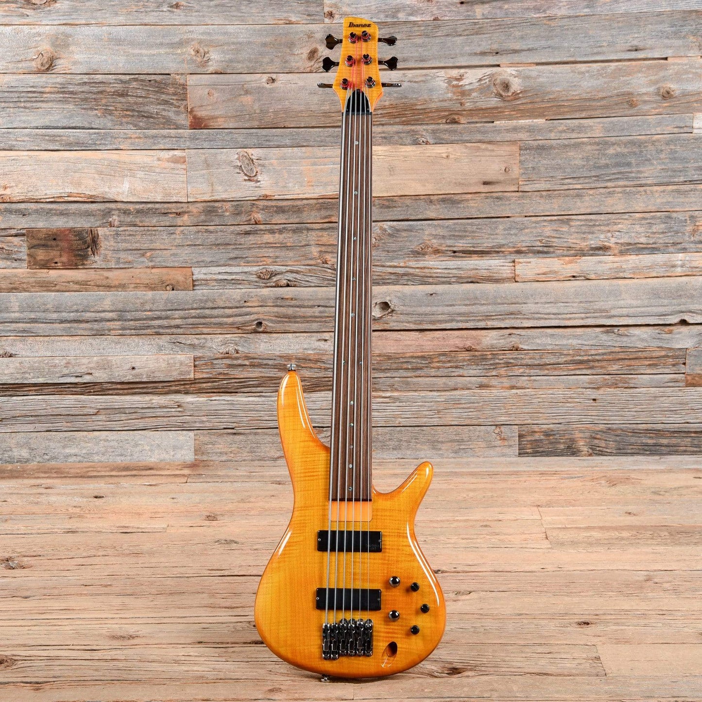 Ibanez Gerald Veasley Signtaure GVB36 6-String Fretless Conversion Amber 2012 Bass Guitars / 5-String or More