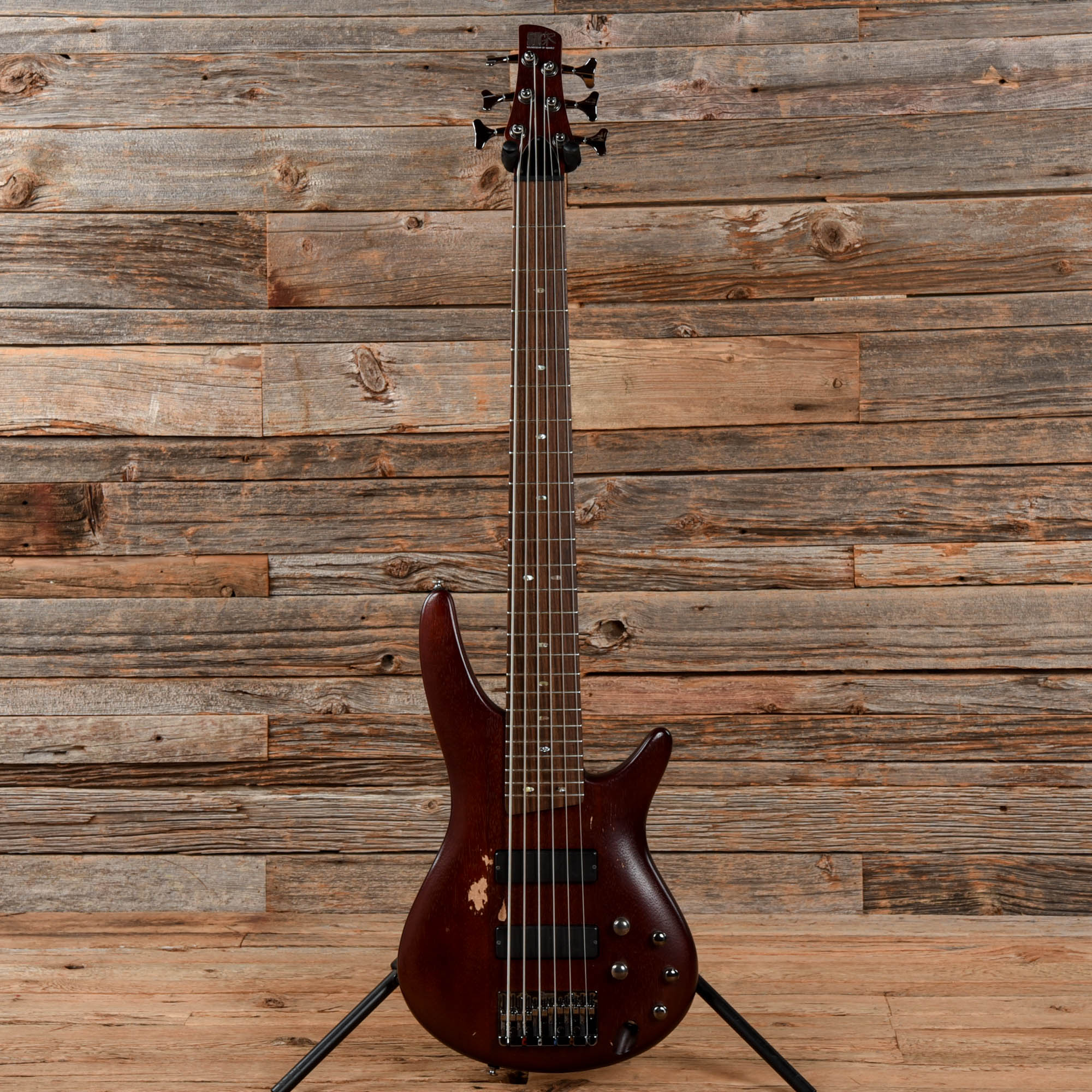 Ibanez SR506 6-String Bass Walnut Stain 2009 – Chicago Music Exchange