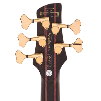 Ibanez SR5FMDX Premium 5-String Bass Emerald Green Low Gloss Bass Guitars / 5-String or More