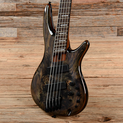 Ibanez SRMS805 Soundgear Poplar Burl Top Multi-Scale Fanned-Fret 5-String Bass Deep Twilight 2019 Bass Guitars / 5-String or More