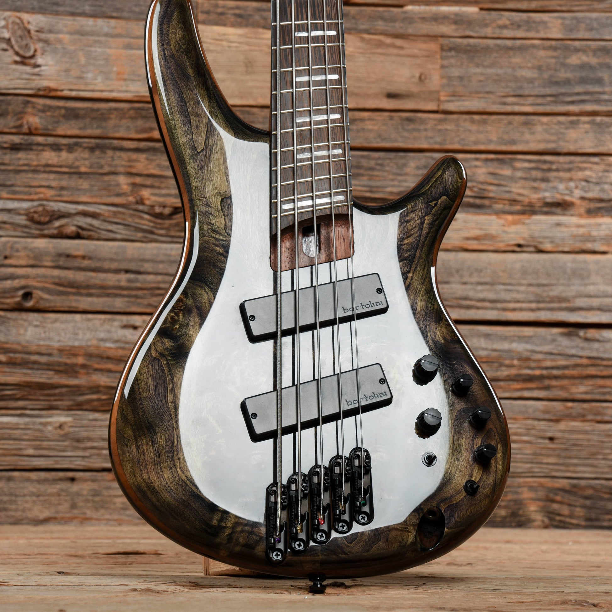 Ibanez SRMS805 Soundgear Poplar Burl Top Multi-Scale Fanned-Fret 5-String Bass Deep Twilight 2019 Bass Guitars / 5-String or More