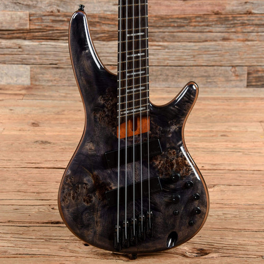 Ibanez SRMS805 Soundgear Poplar Burl Top Multi-Scale Fanned-Fret 5-String Bass Deep Twilight 2021 Bass Guitars / 5-String or More