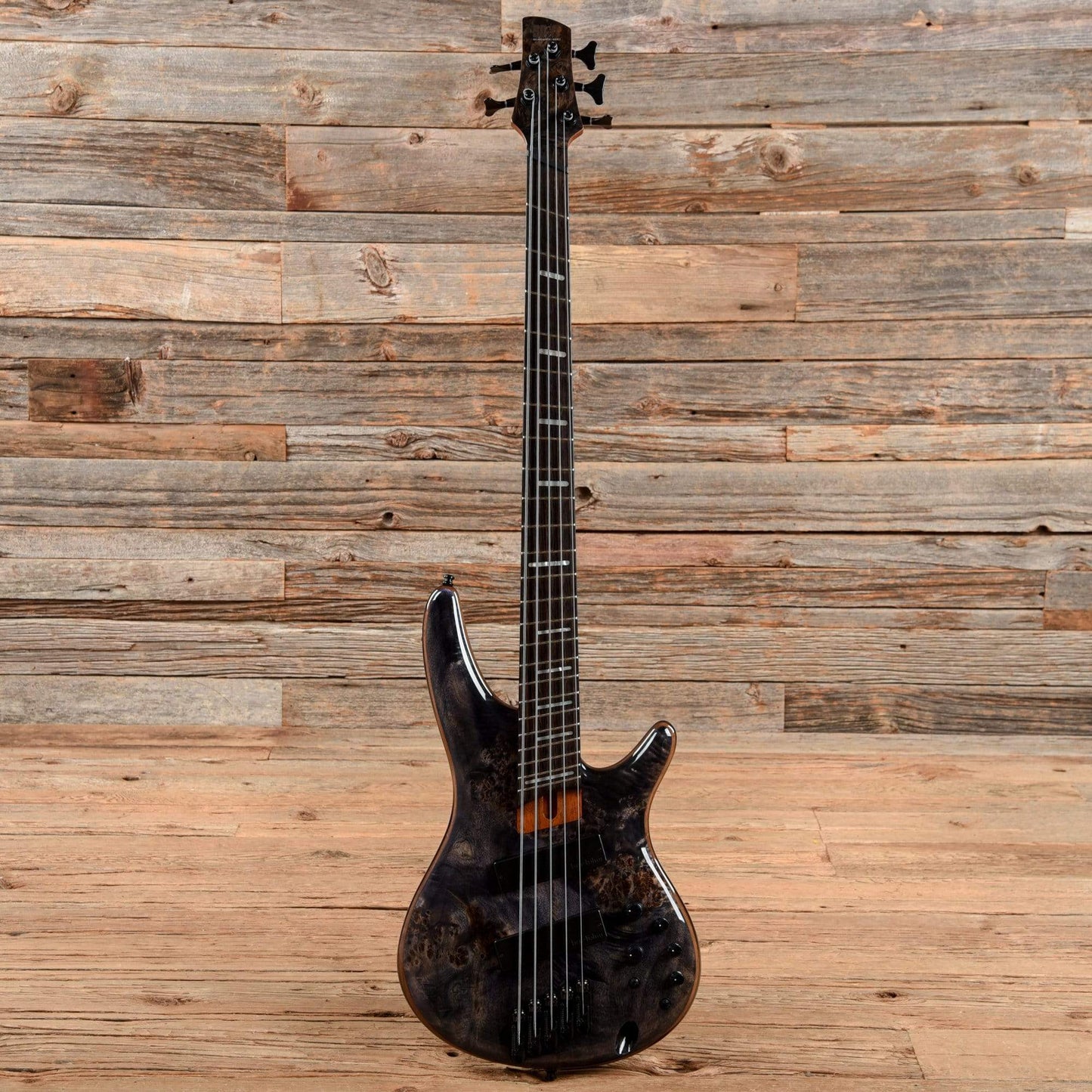 Ibanez SRMS805 Soundgear Poplar Burl Top Multi-Scale Fanned-Fret 5-String Bass Deep Twilight 2021 Bass Guitars / 5-String or More