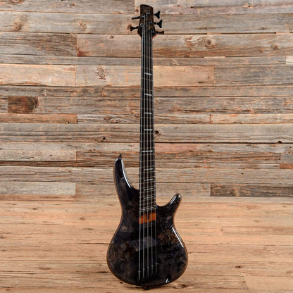 Ibanez SRMS805 Soundgear Poplar Burl Top Multi-Scale Fanned-Fret 5-String Bass Deep Twilight 2021 Bass Guitars / 5-String or More