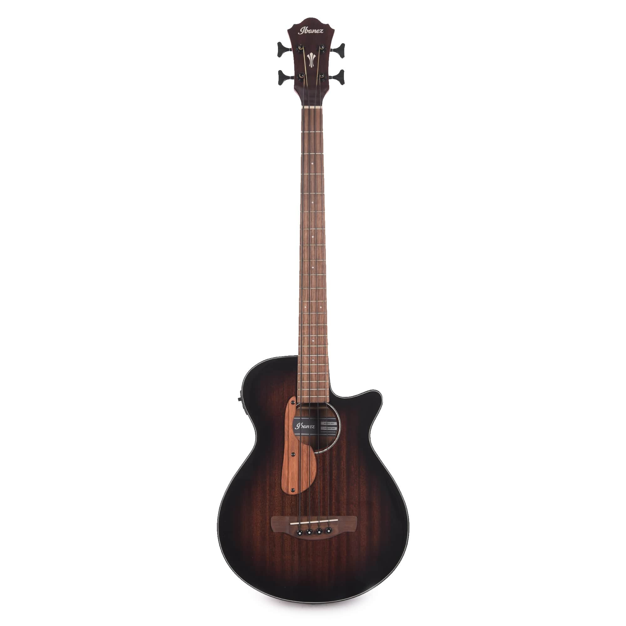 Ibanez AEGB24E AEG AcousticElectric Bass Sapele Sunburst Chicago Music Exchange