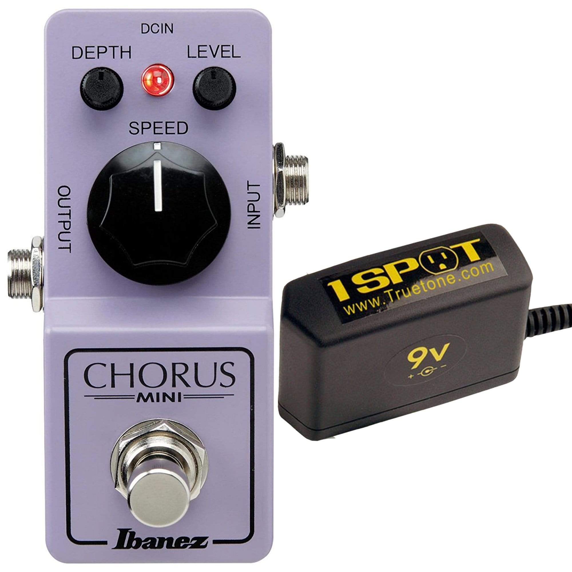 Ibanez Chorus Mini Bundle w/ Truetone 1 Spot Space Saving 9v Adapter Effects and Pedals / Chorus and Vibrato
